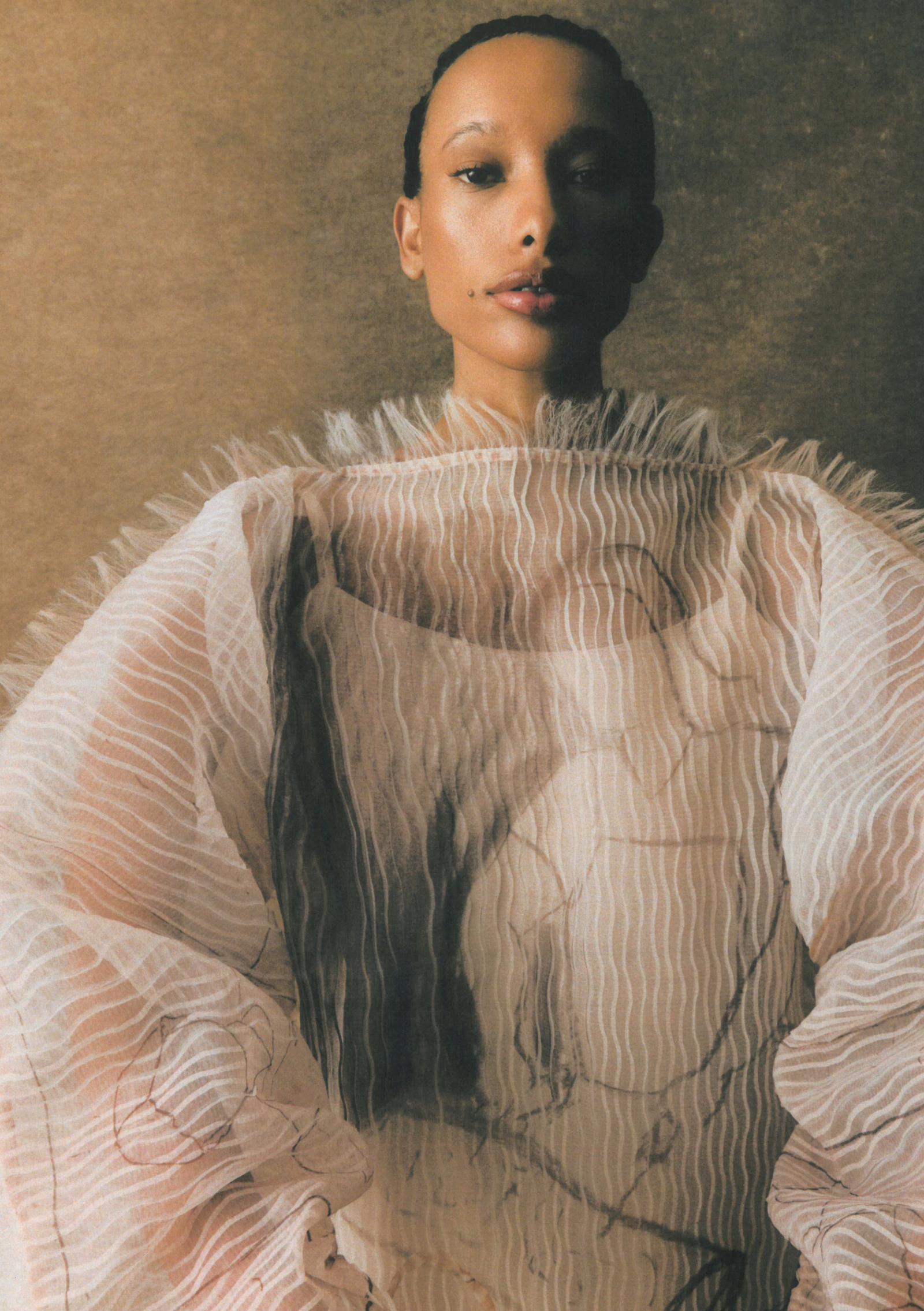 vestido mangas bufantes ofícios