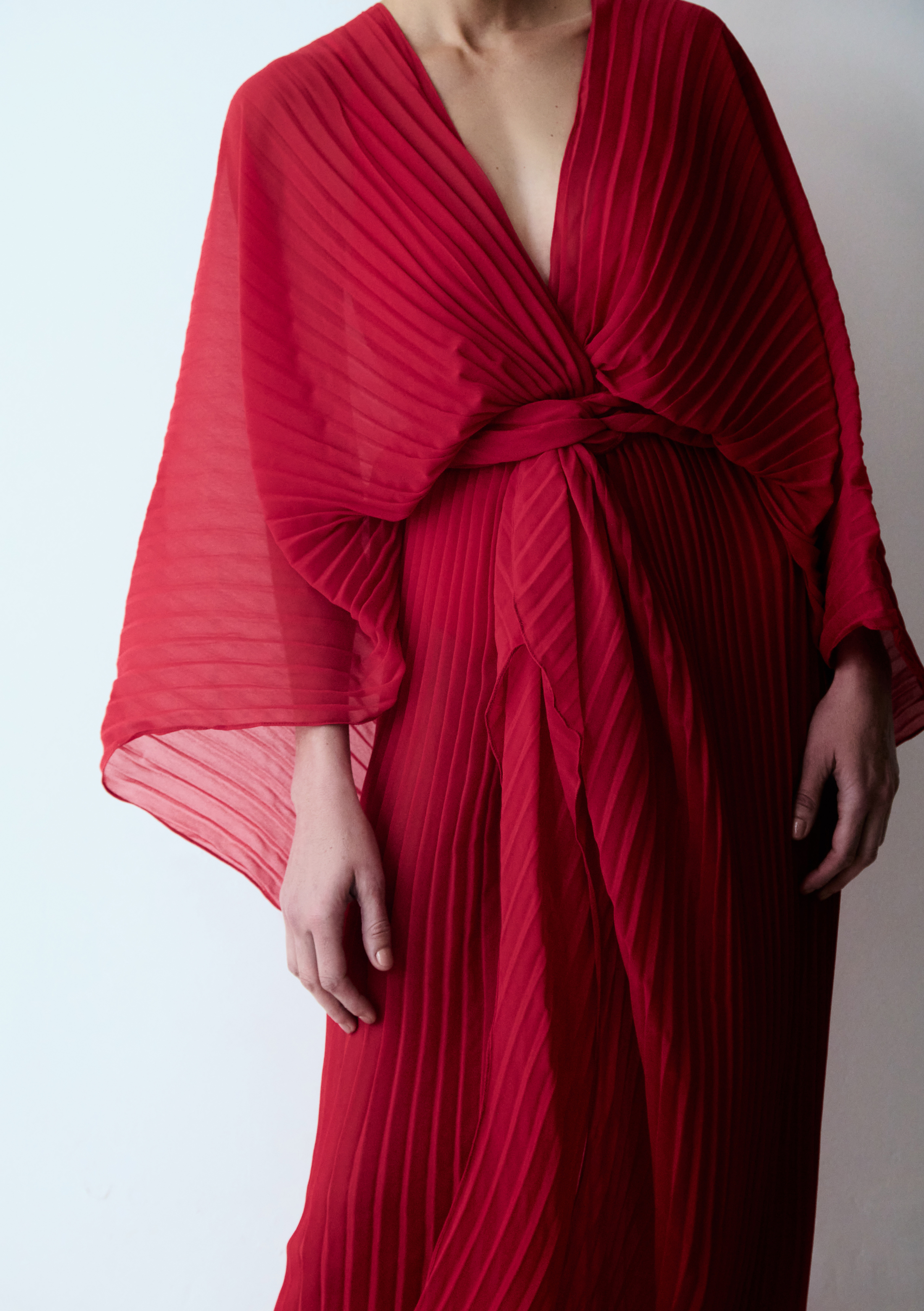 long sleeve pleats bodysuit