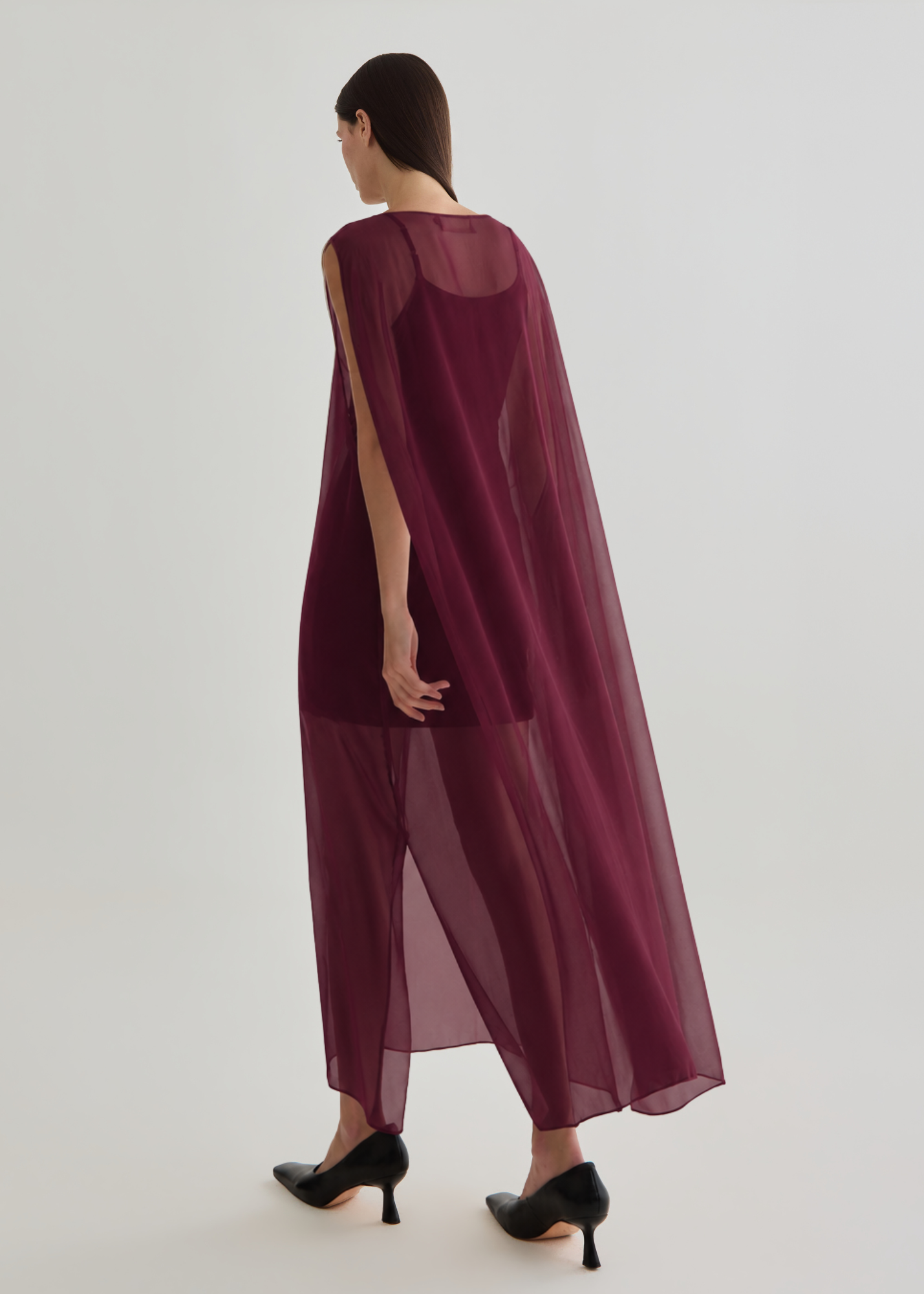 vestido basic cecilia marsala
