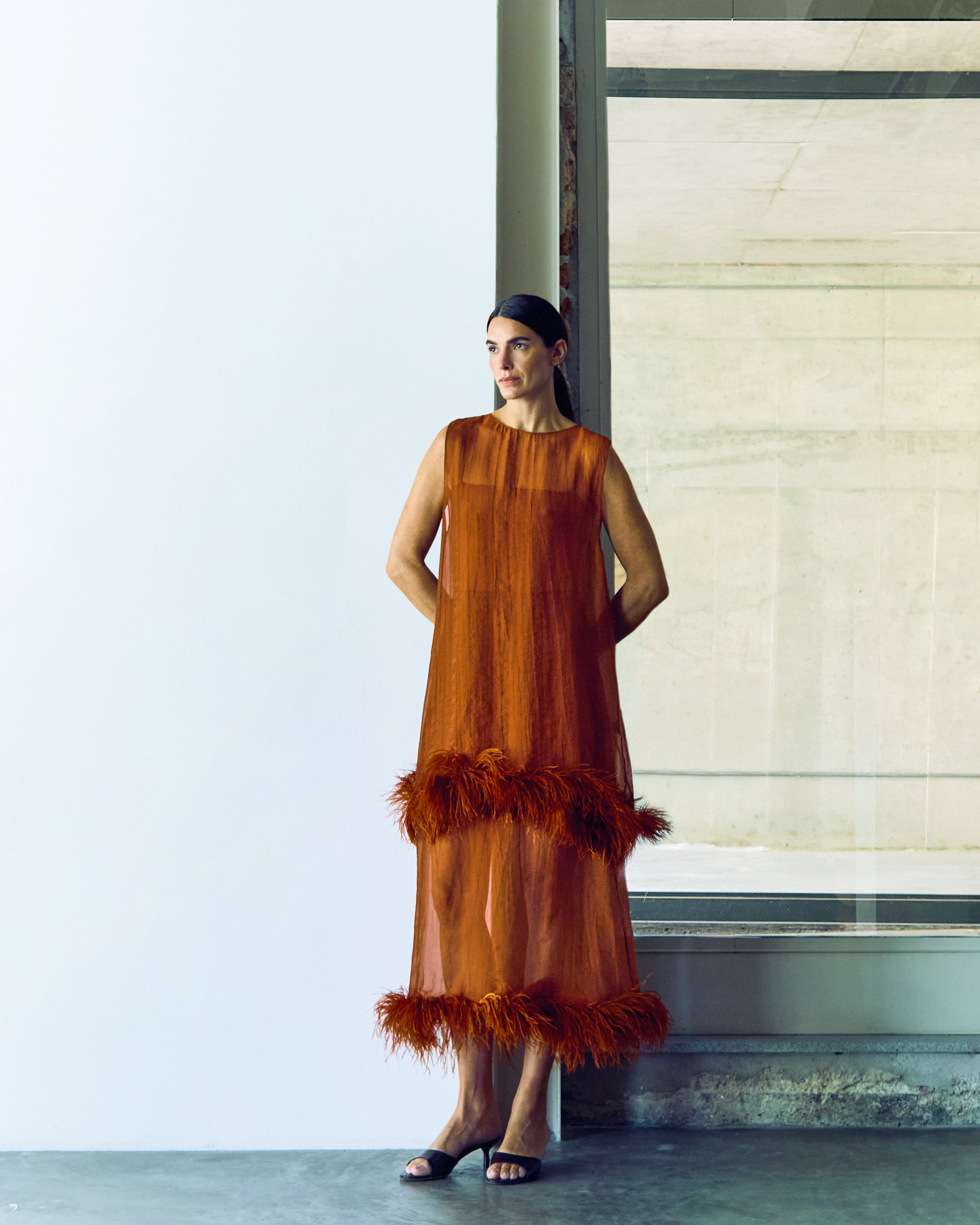 saia midi feather terra
