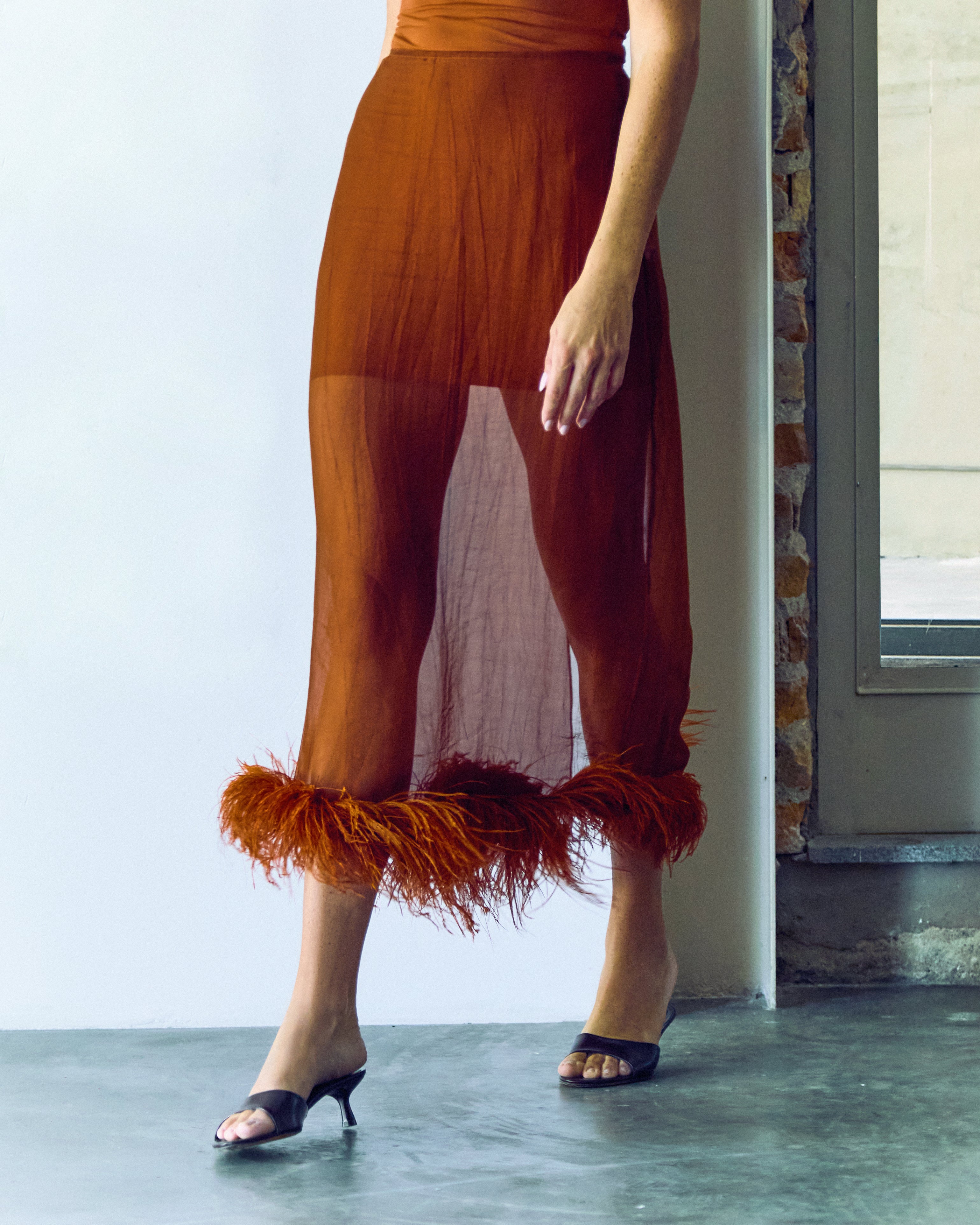 saia midi feather terra