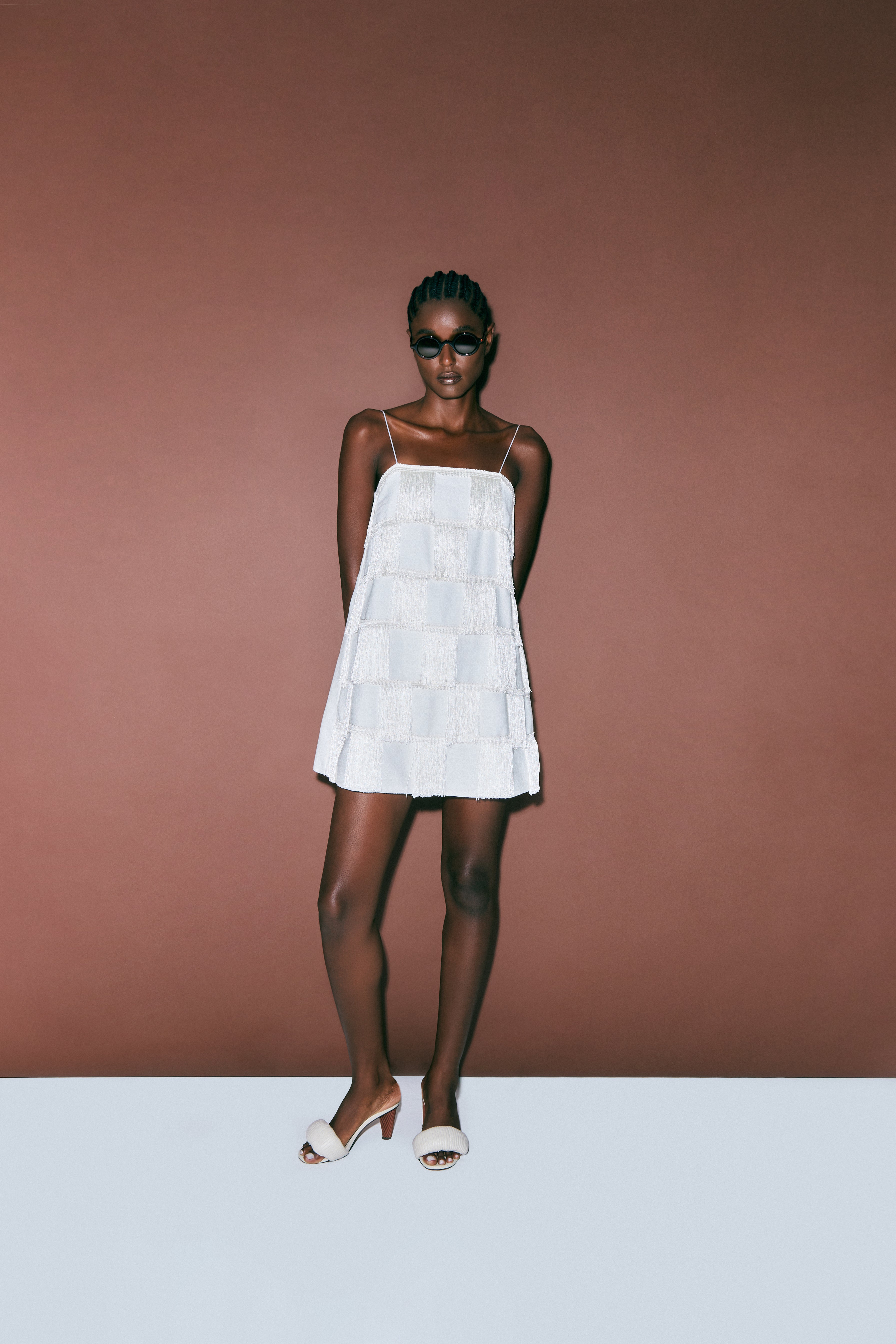 plaid mini cake dress