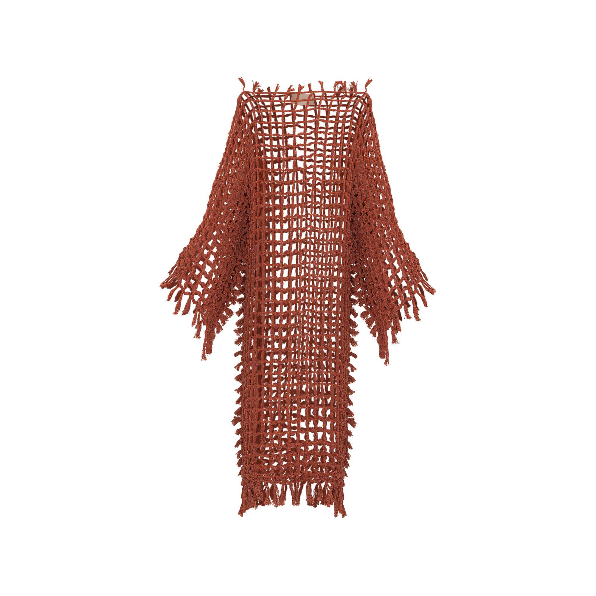 terracotta macrame tunic