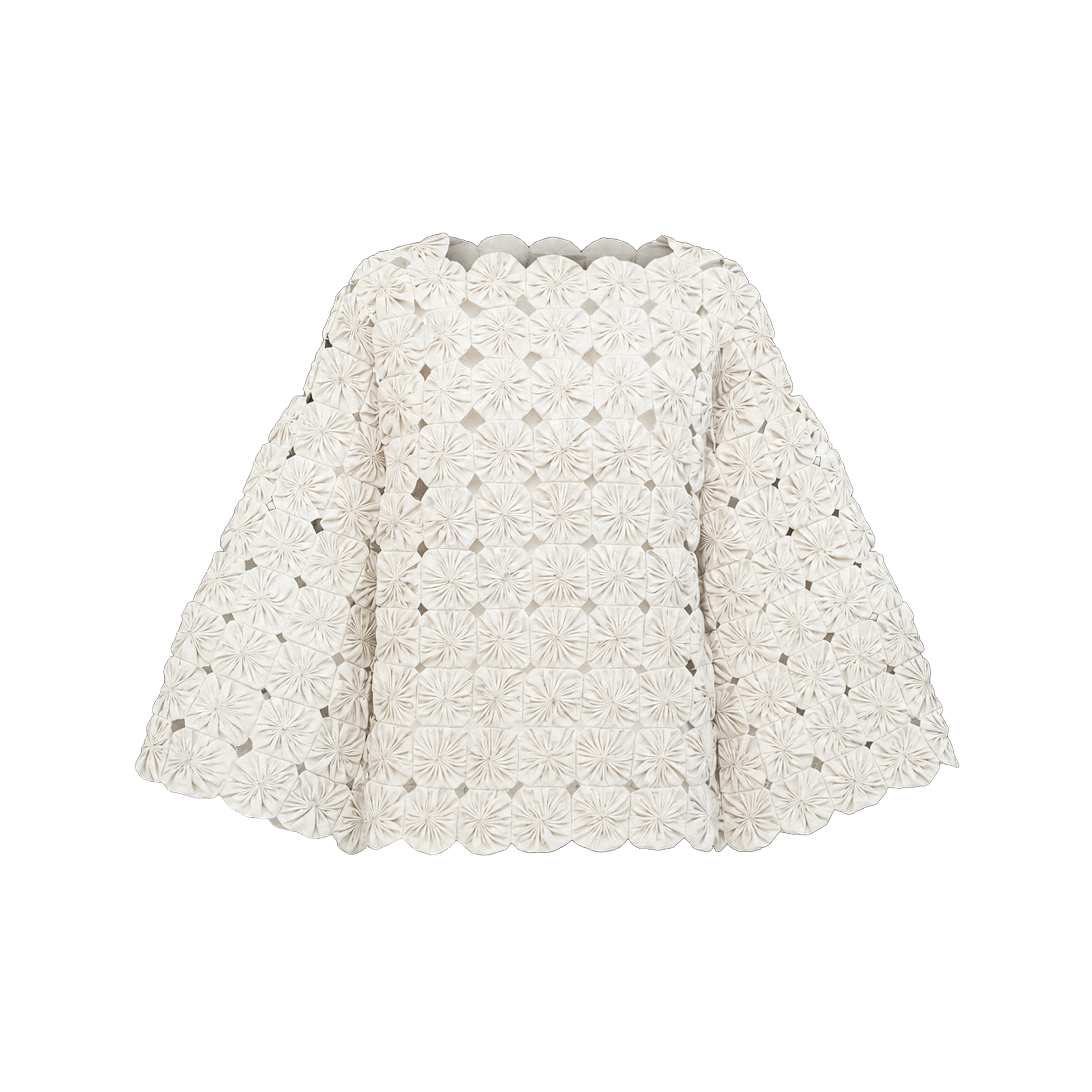 blusa fuxico off