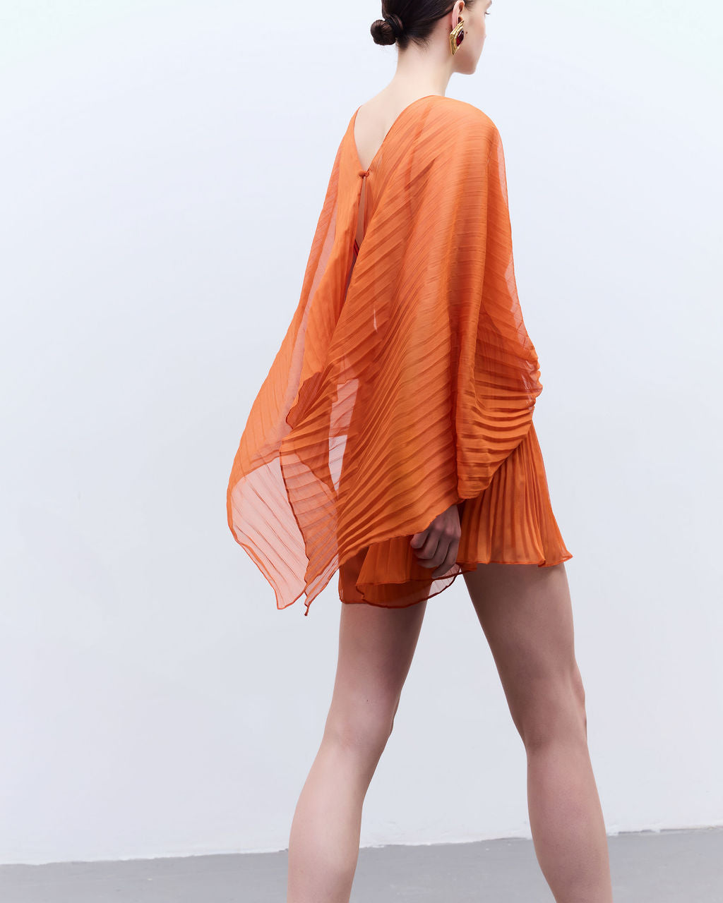 short pleats frevo laranja