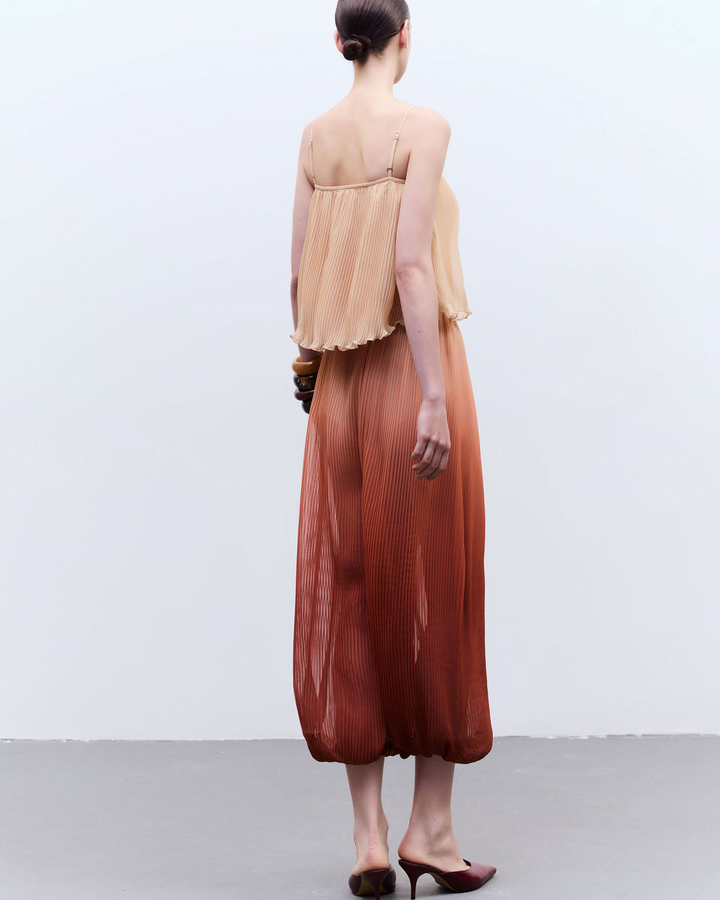 blusa alça degradê terra