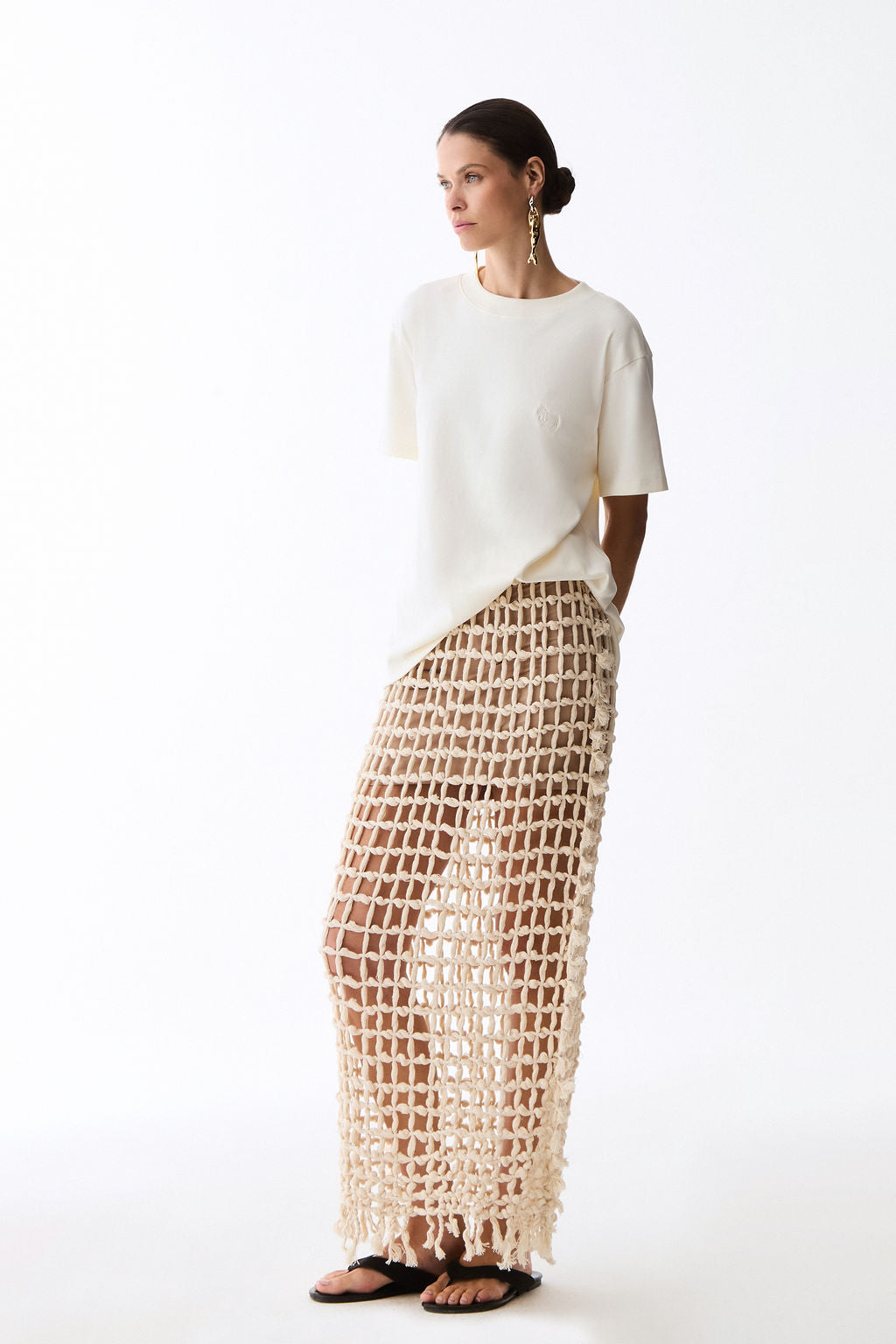 saia macramê off white