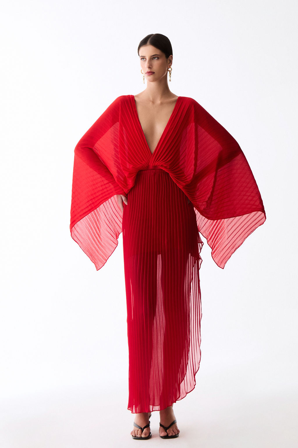 panneau pleats vermelho