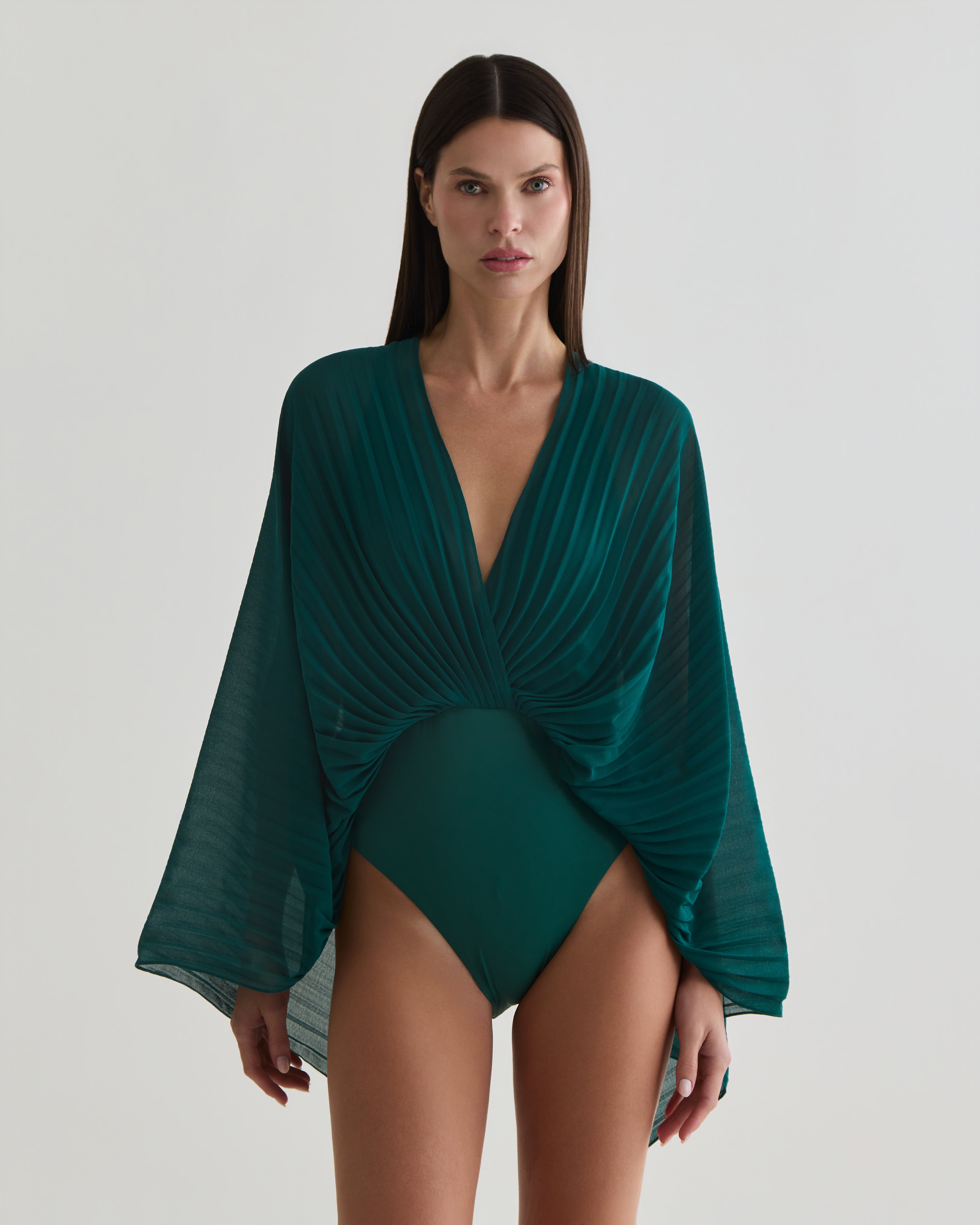body pleats frevo verde campo