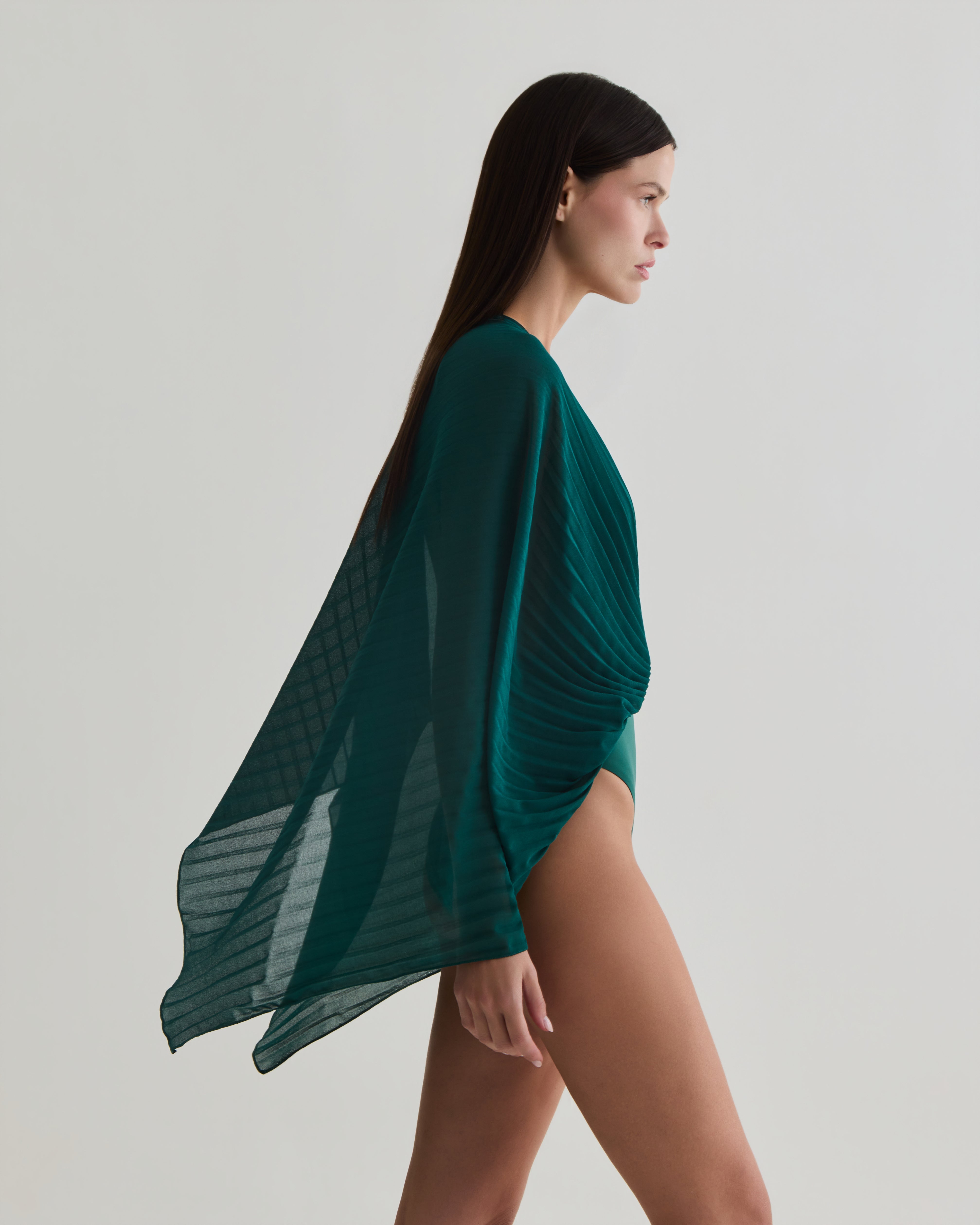 body pleats frevo verde campo