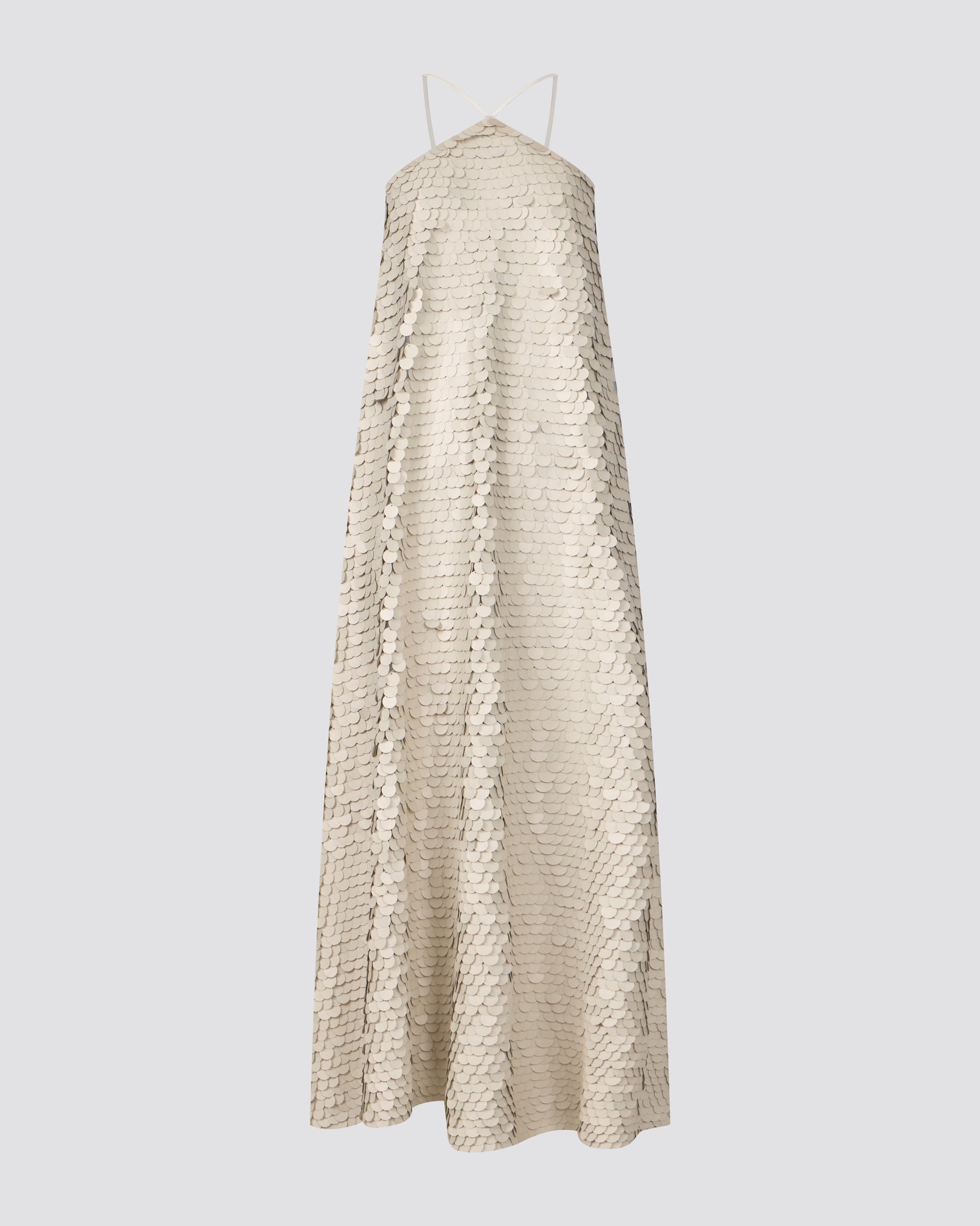 vestido longo paetê NK