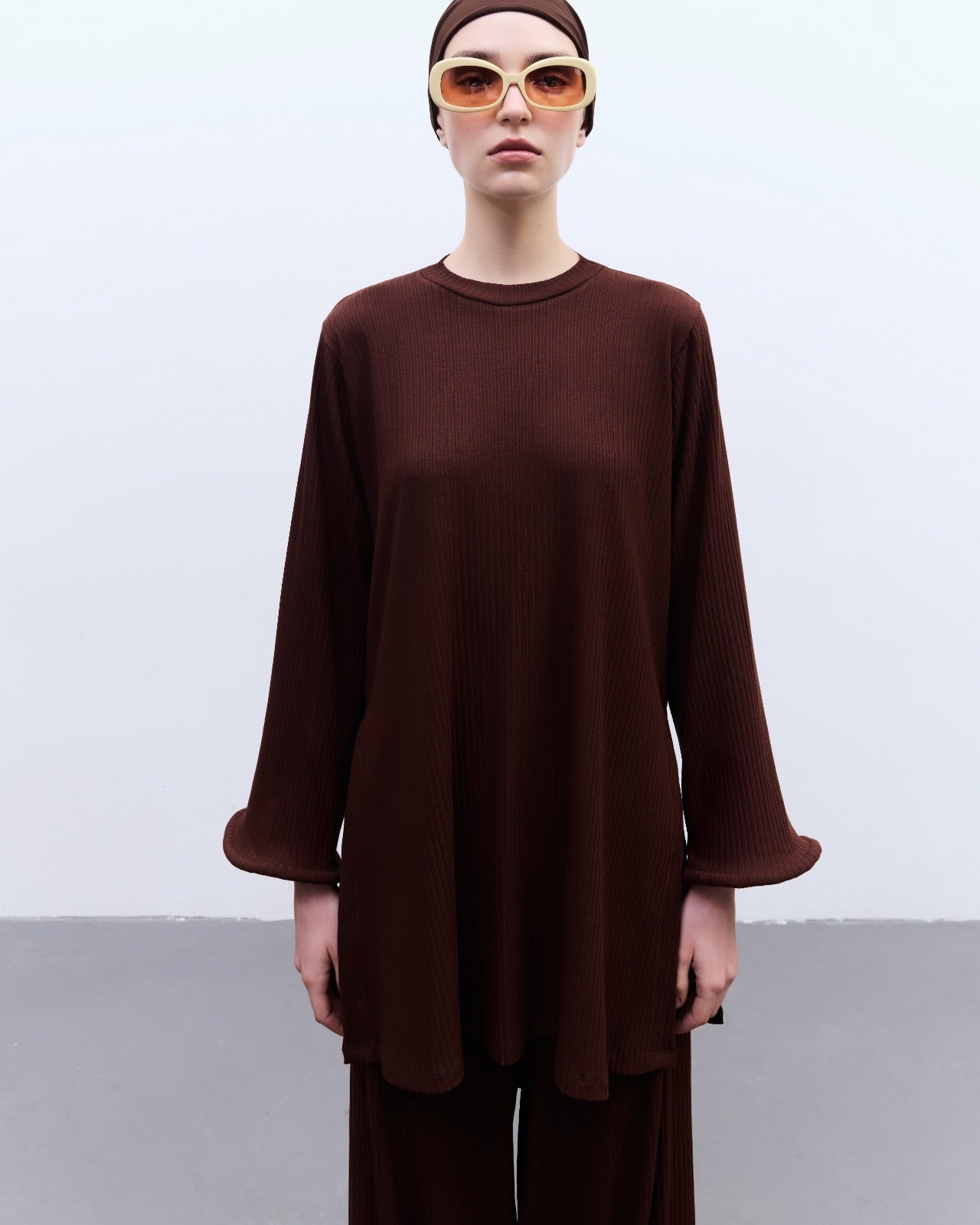 blusa manga longa canela