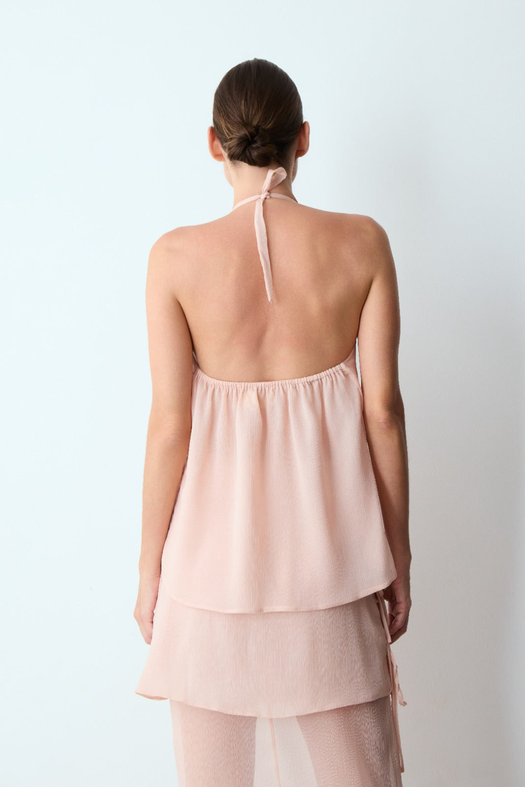 blusa drapped rosa