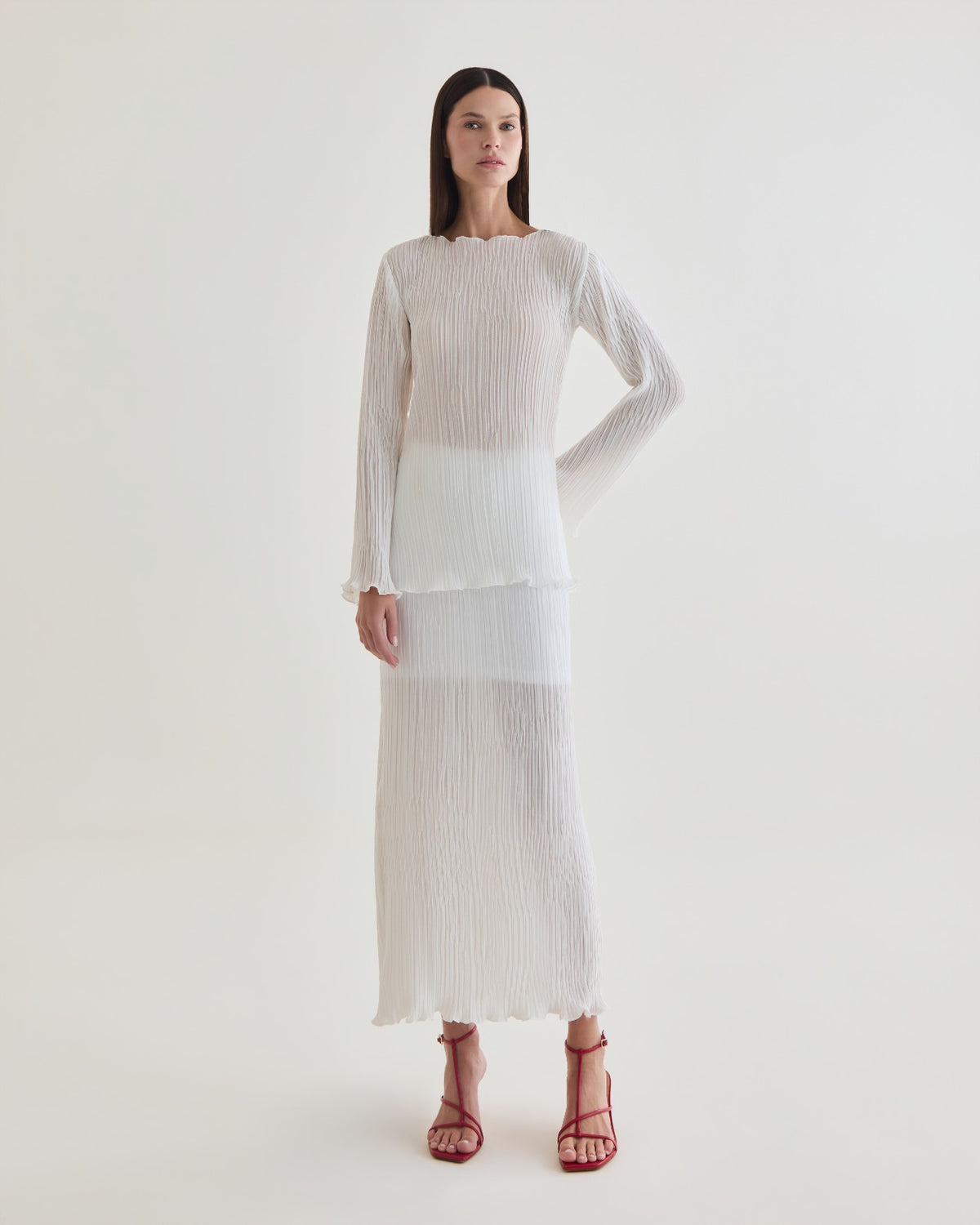 saia midi flower off white