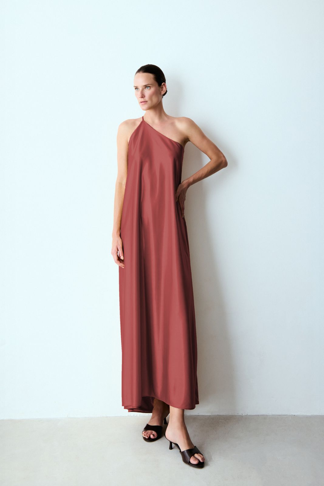 vestido alga terracota