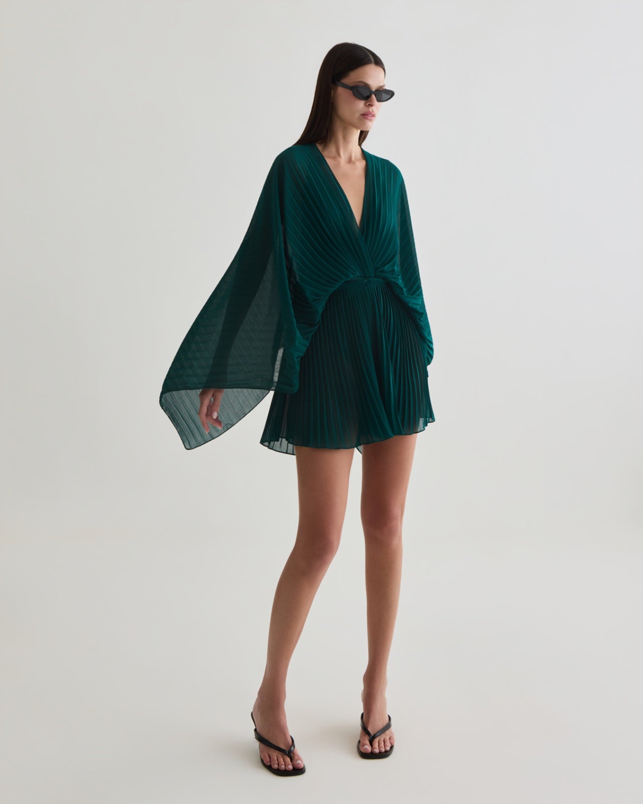 short pleats frevo verde campo