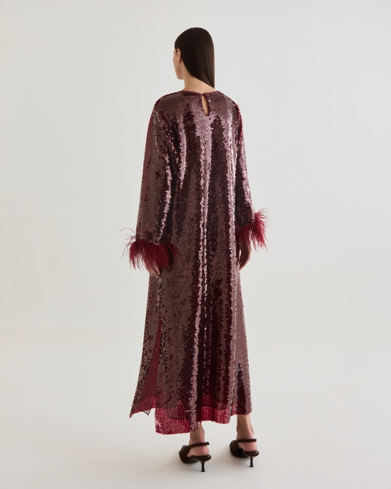 vestido colombina vinho