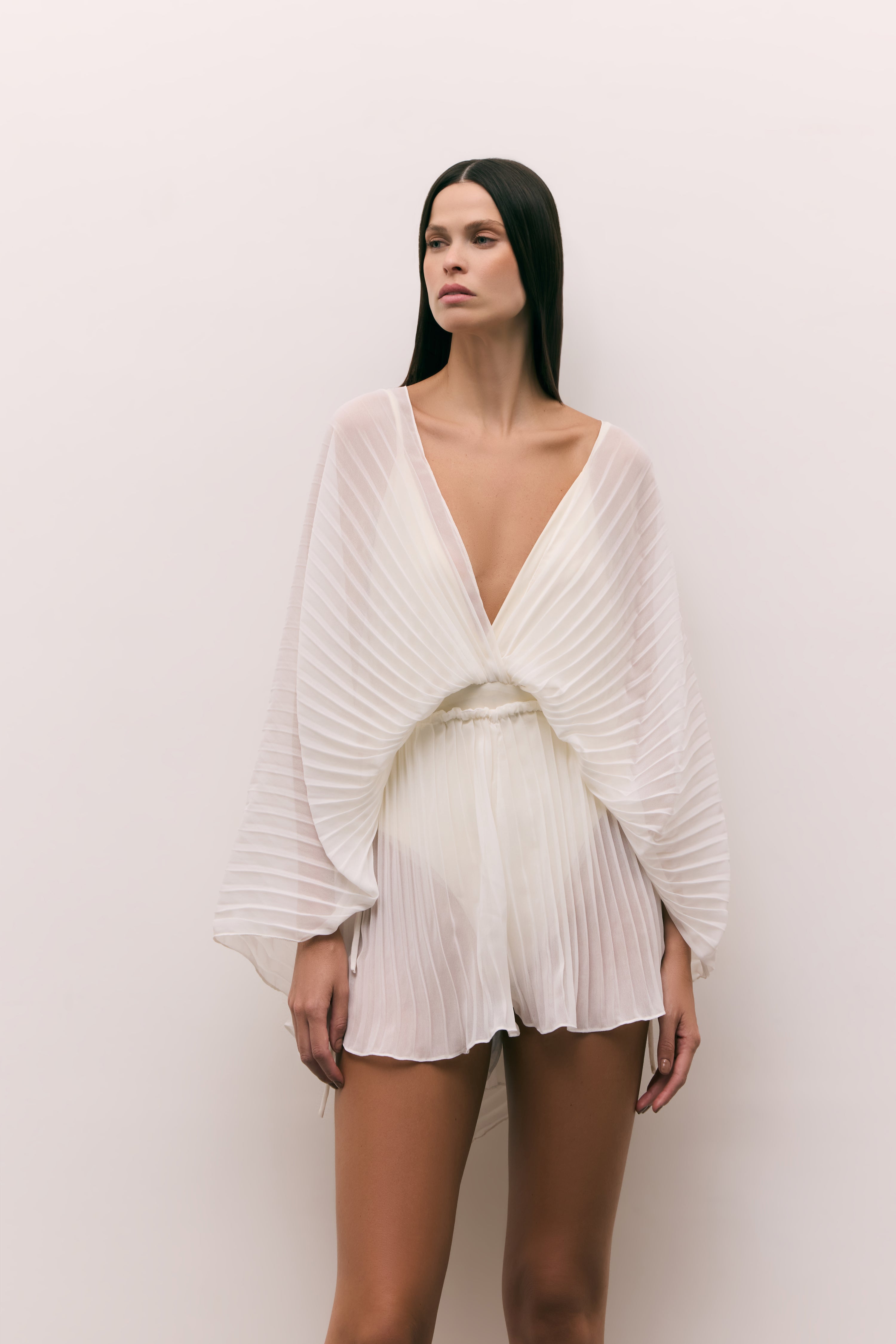 short pleats frevo off white