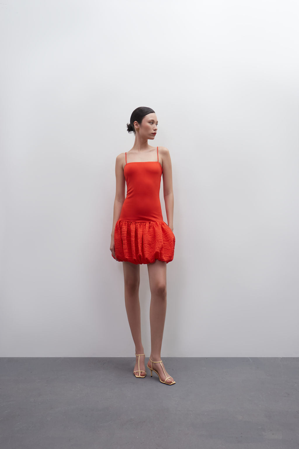balloon dress with straps