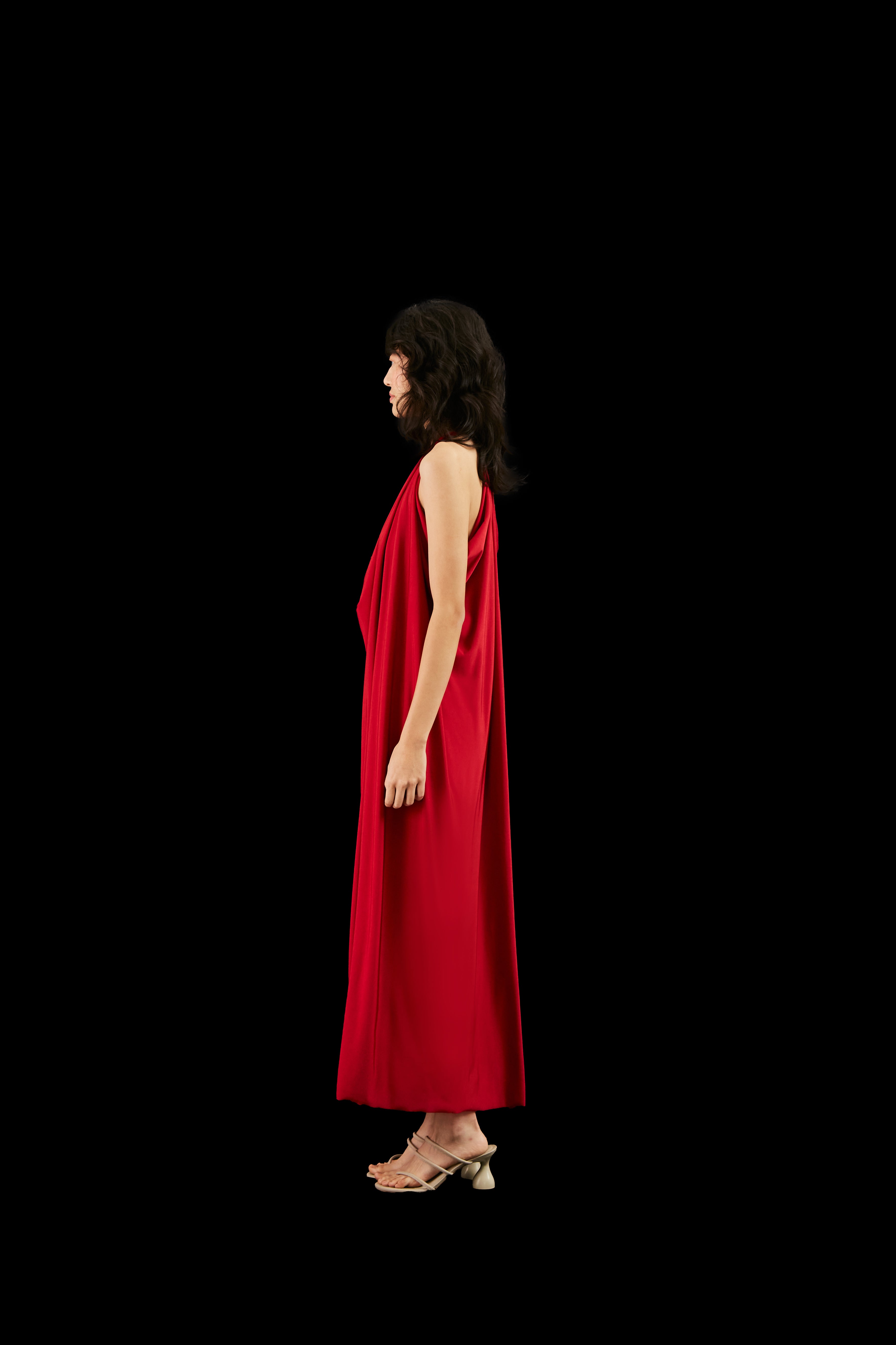 vestido alga vermelho