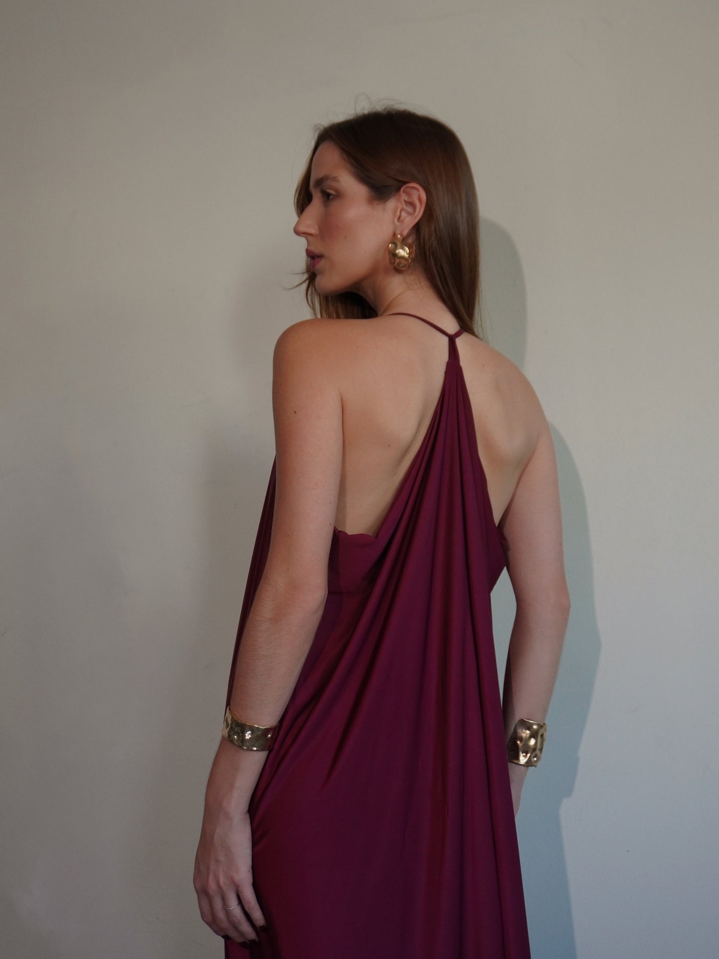 vestido alga marsala