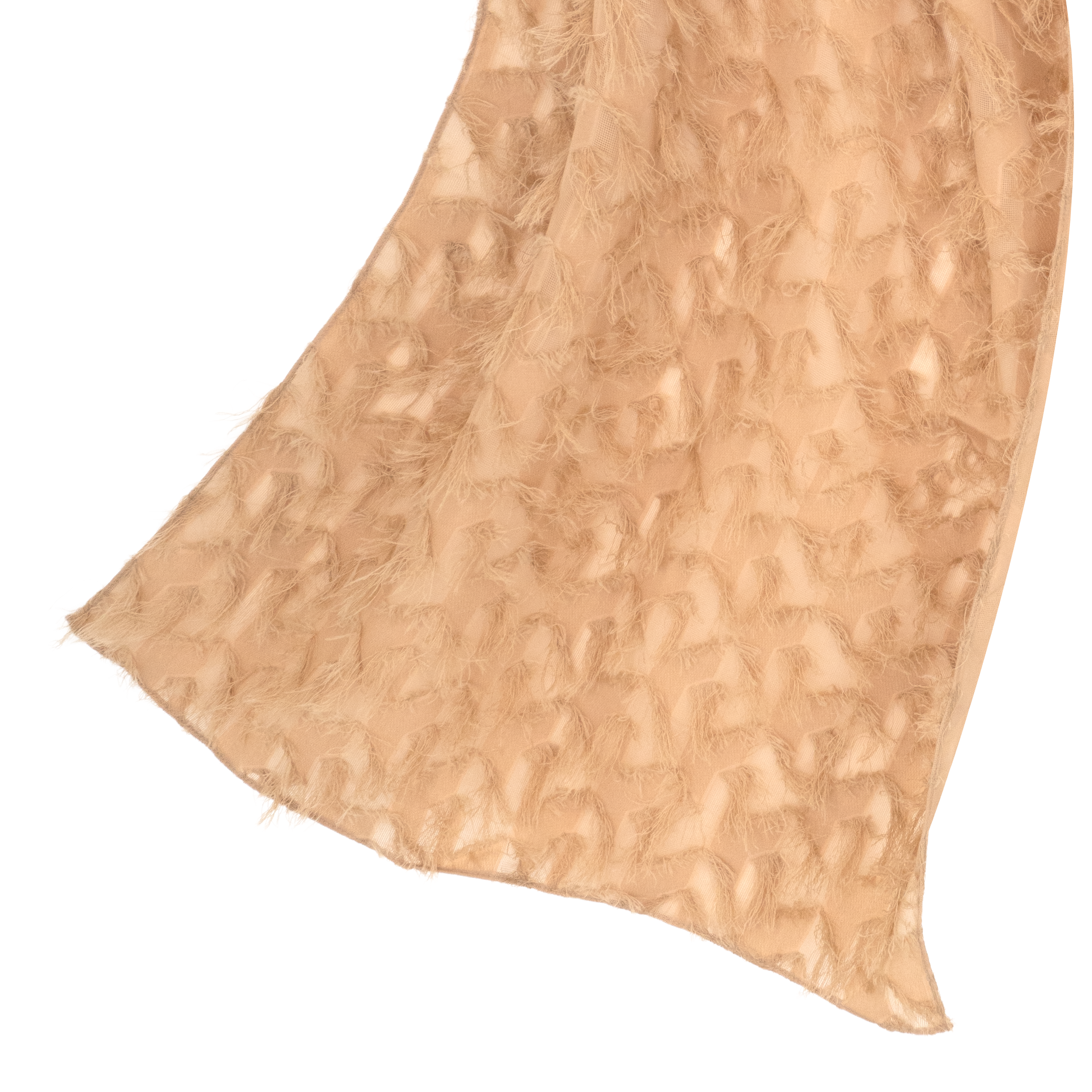 blusa com echarpe fiore bege
