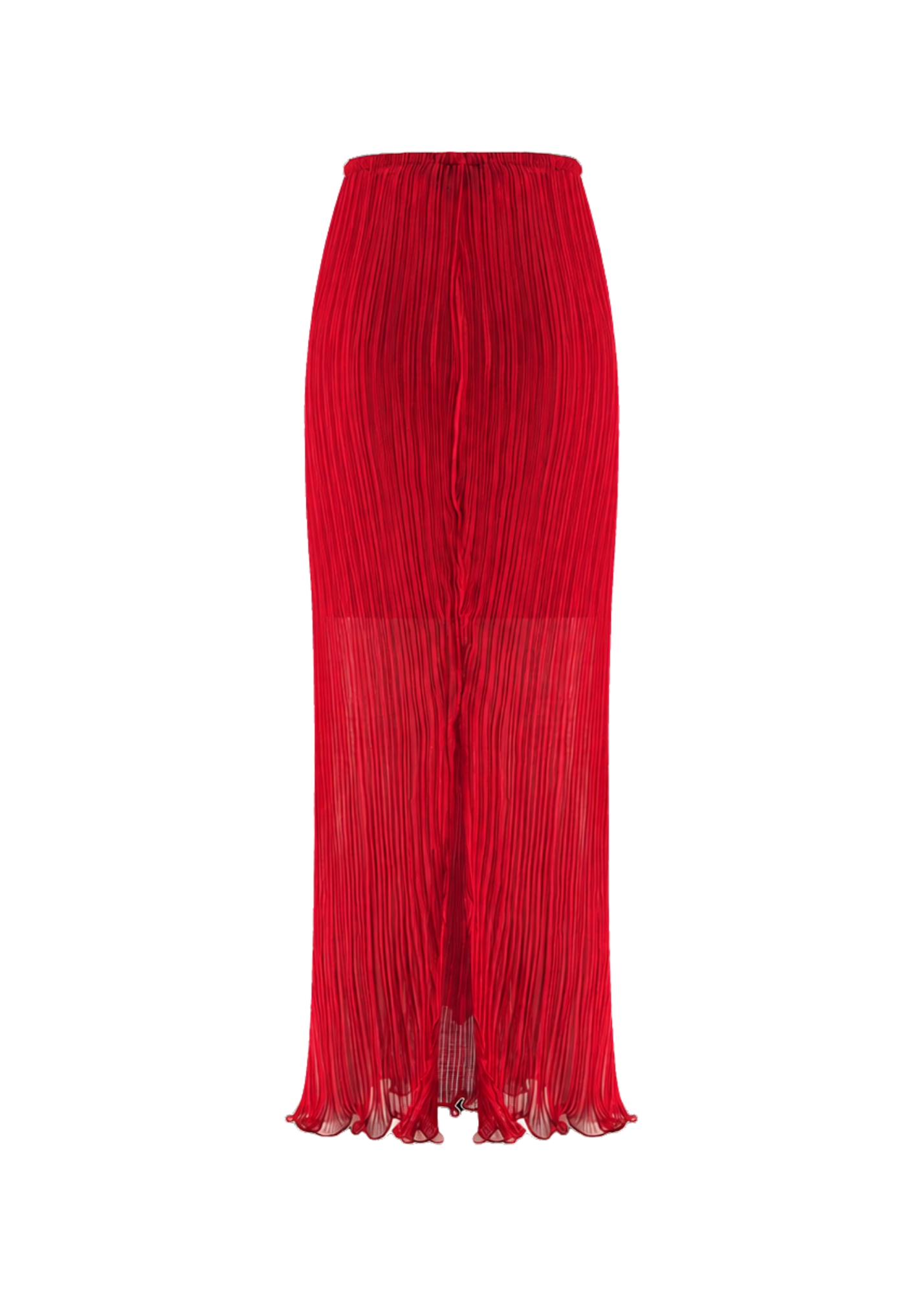 saia midi flower vermelho