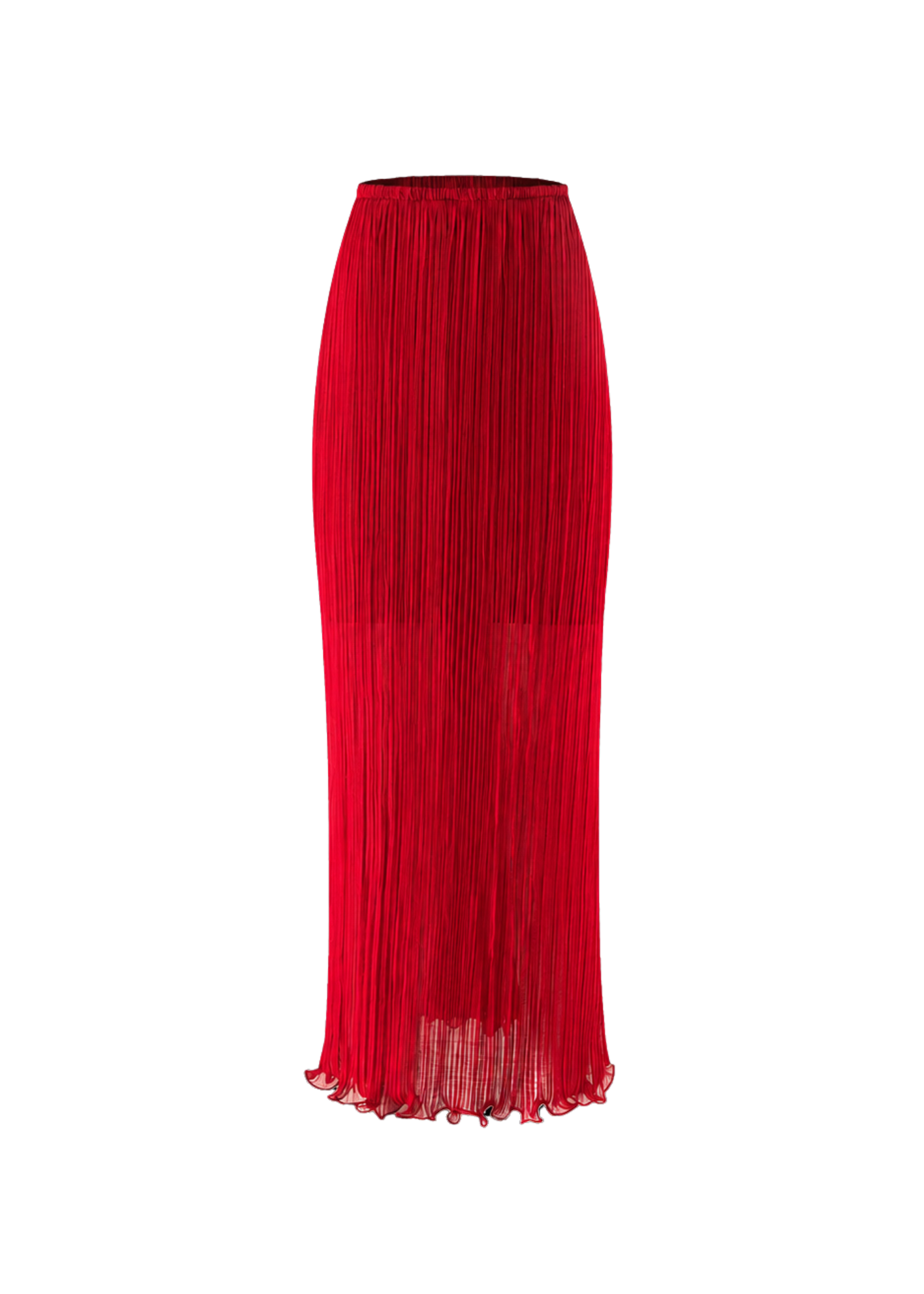 saia midi flower vermelho