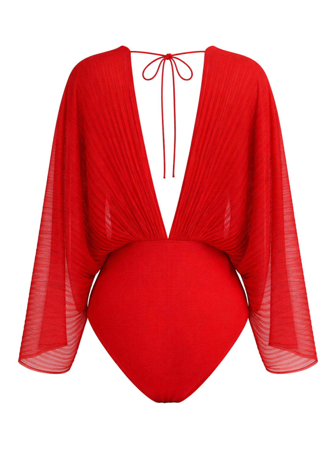 long sleeve pleats bodysuit