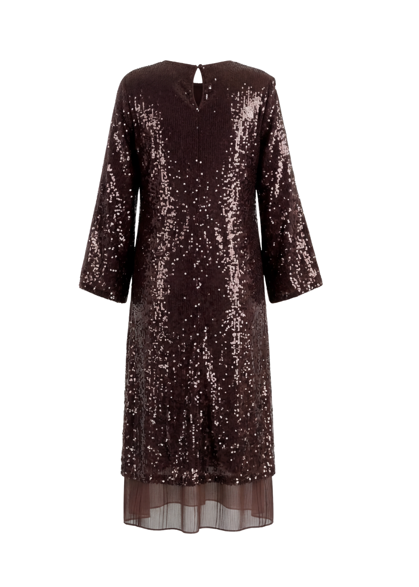 vestido paetê chiffon