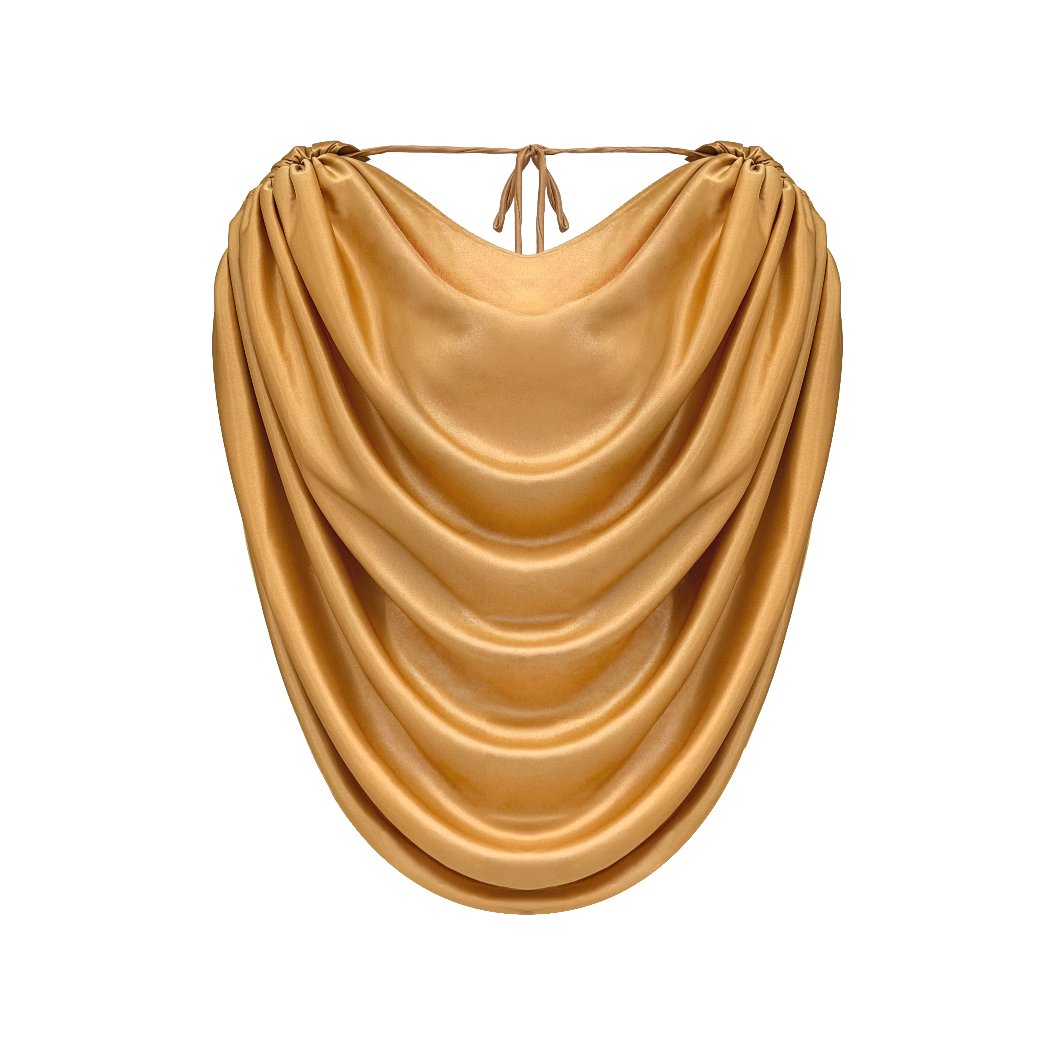 blusa drapped alga dourado