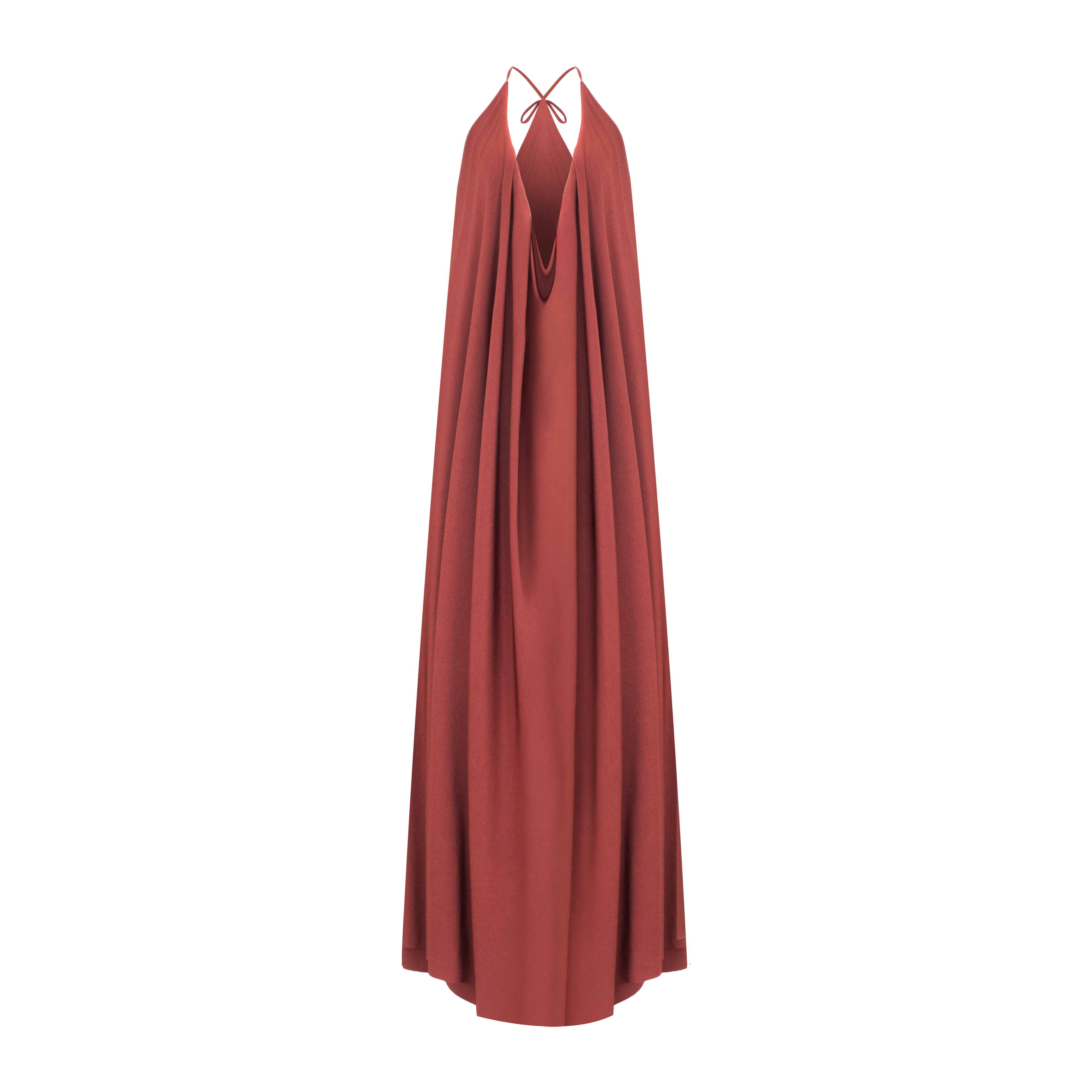 vestido alga terracota