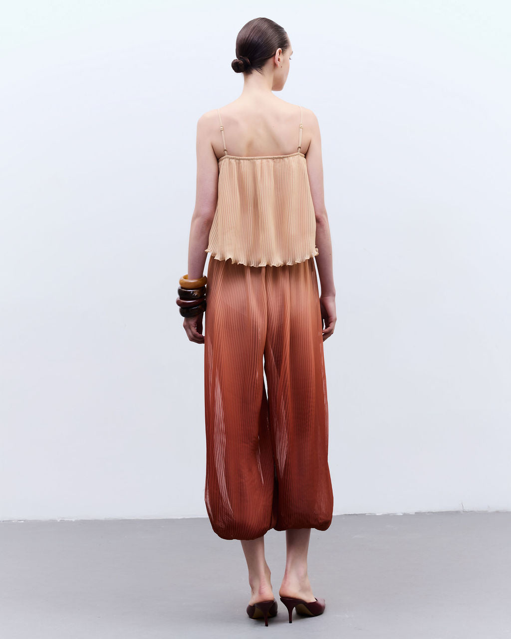 blusa alça degradê terra