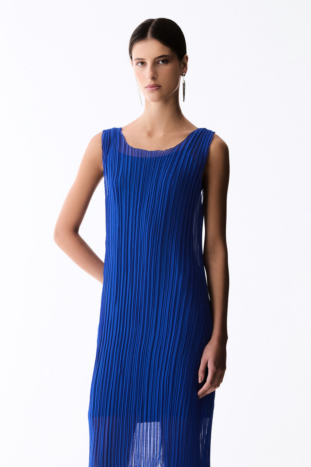 vestido midi flower azul