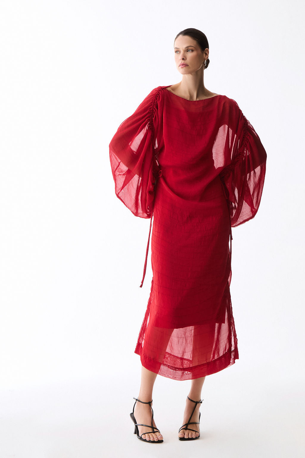 vestido new lagosta vermelho