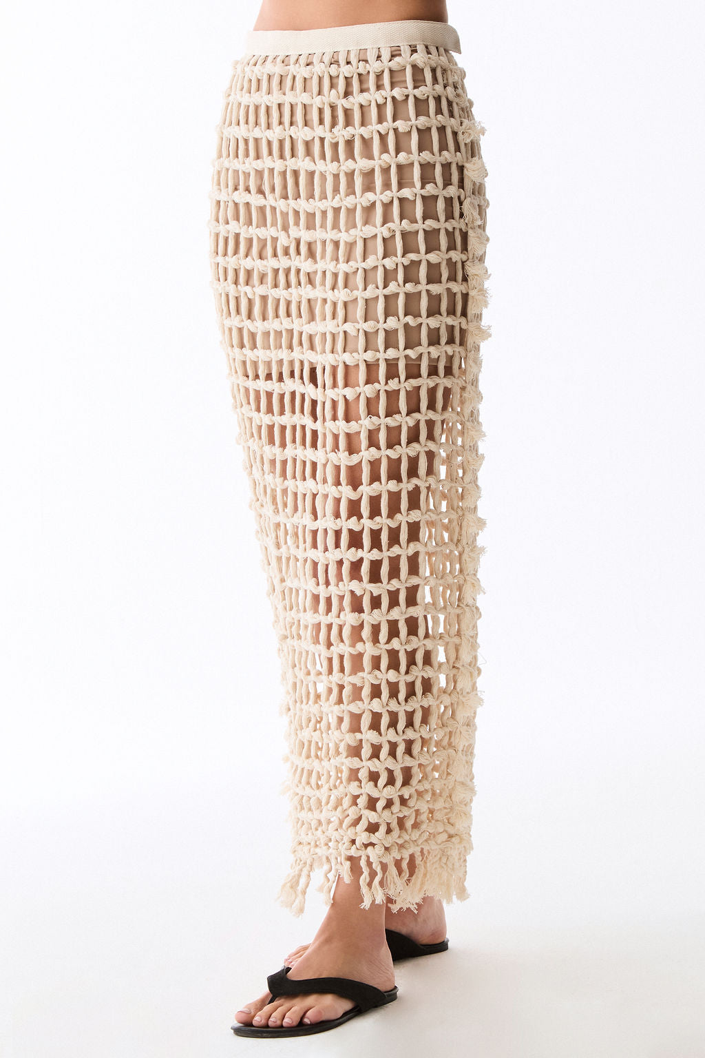 saia macramê off white