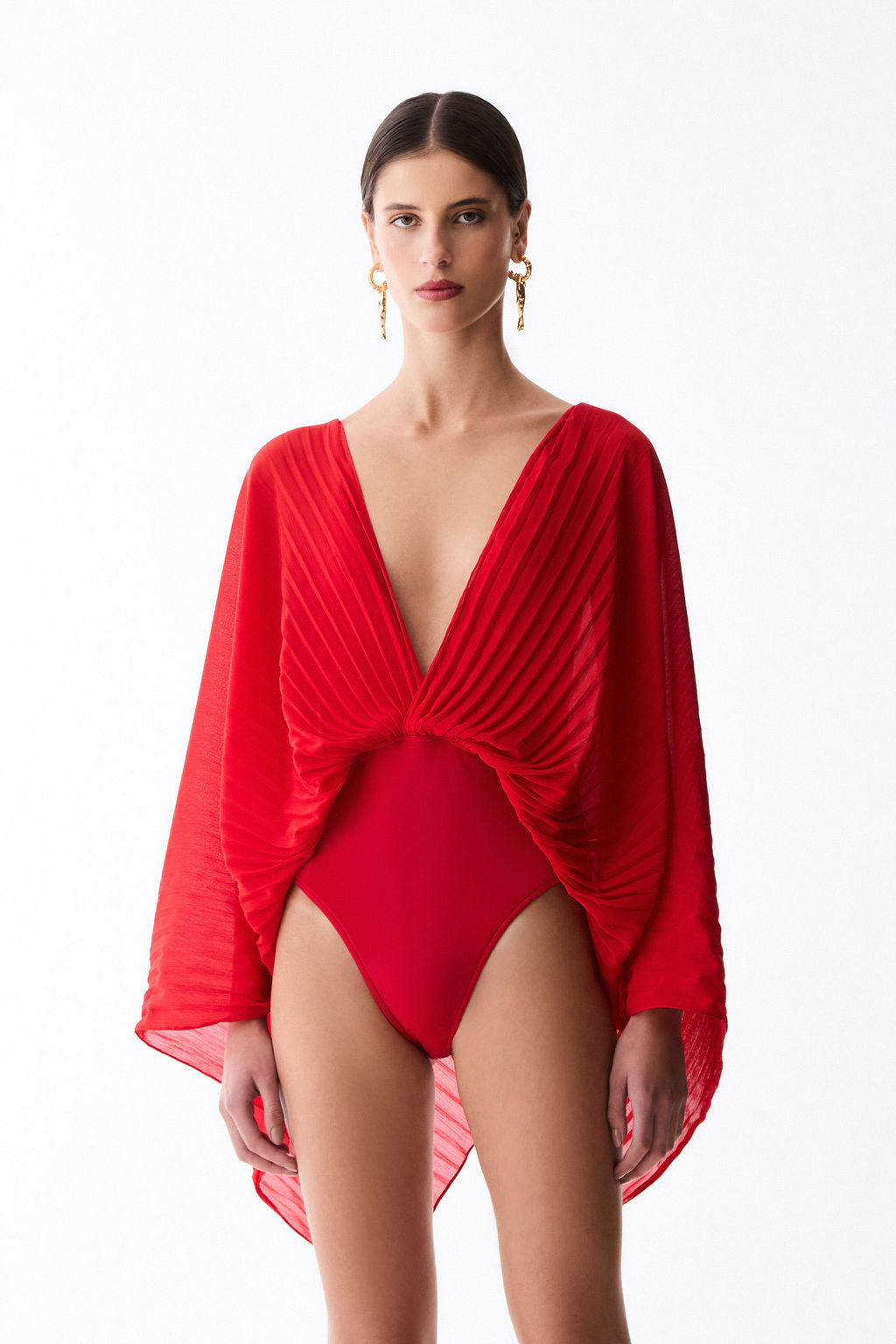body pleats frevo vermelho
