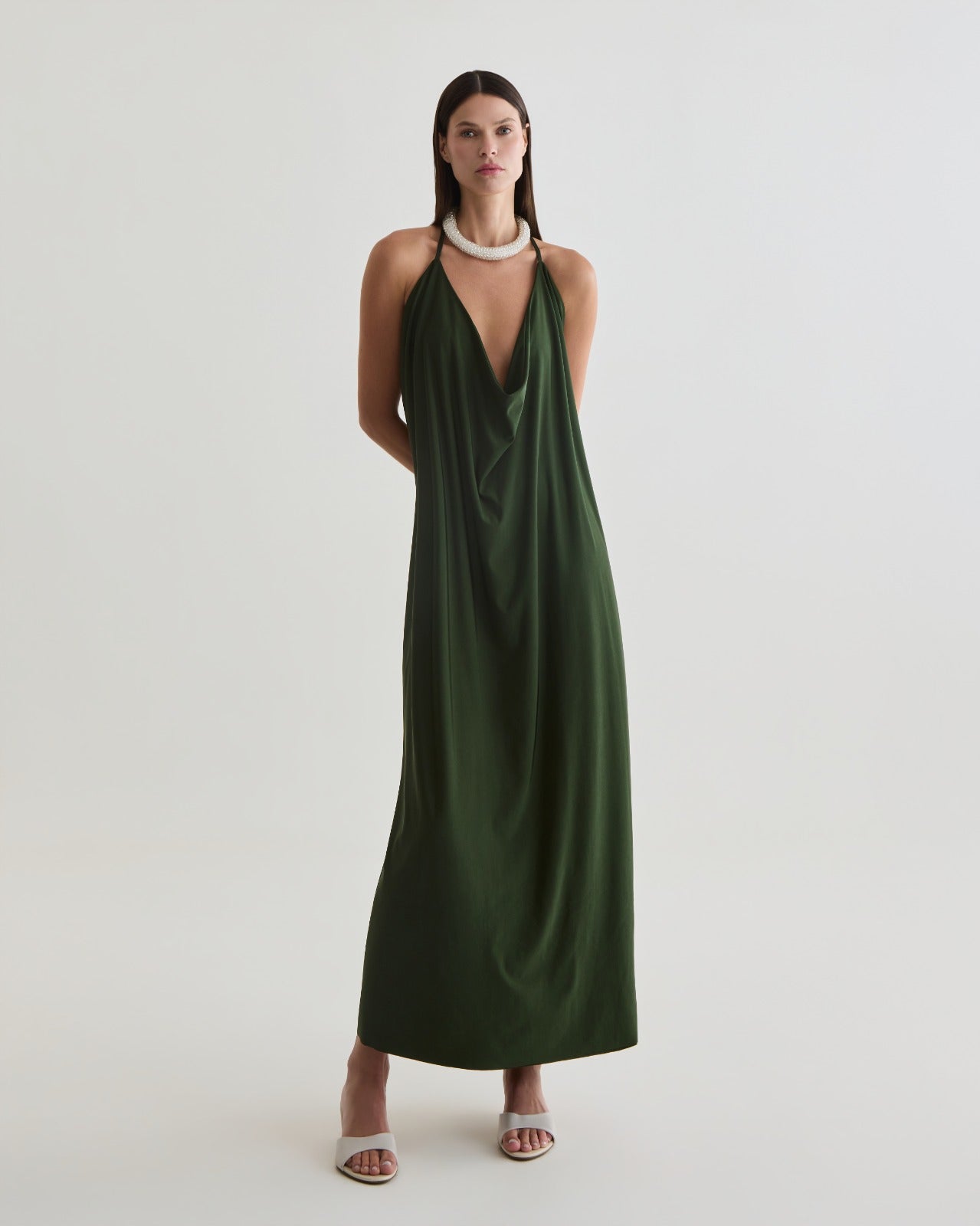vestido alga verde