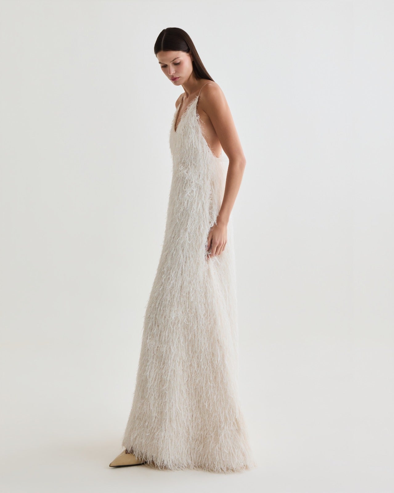 vestido longo egretta