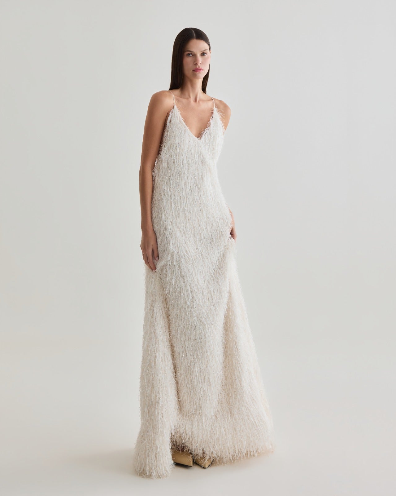 vestido longo egretta