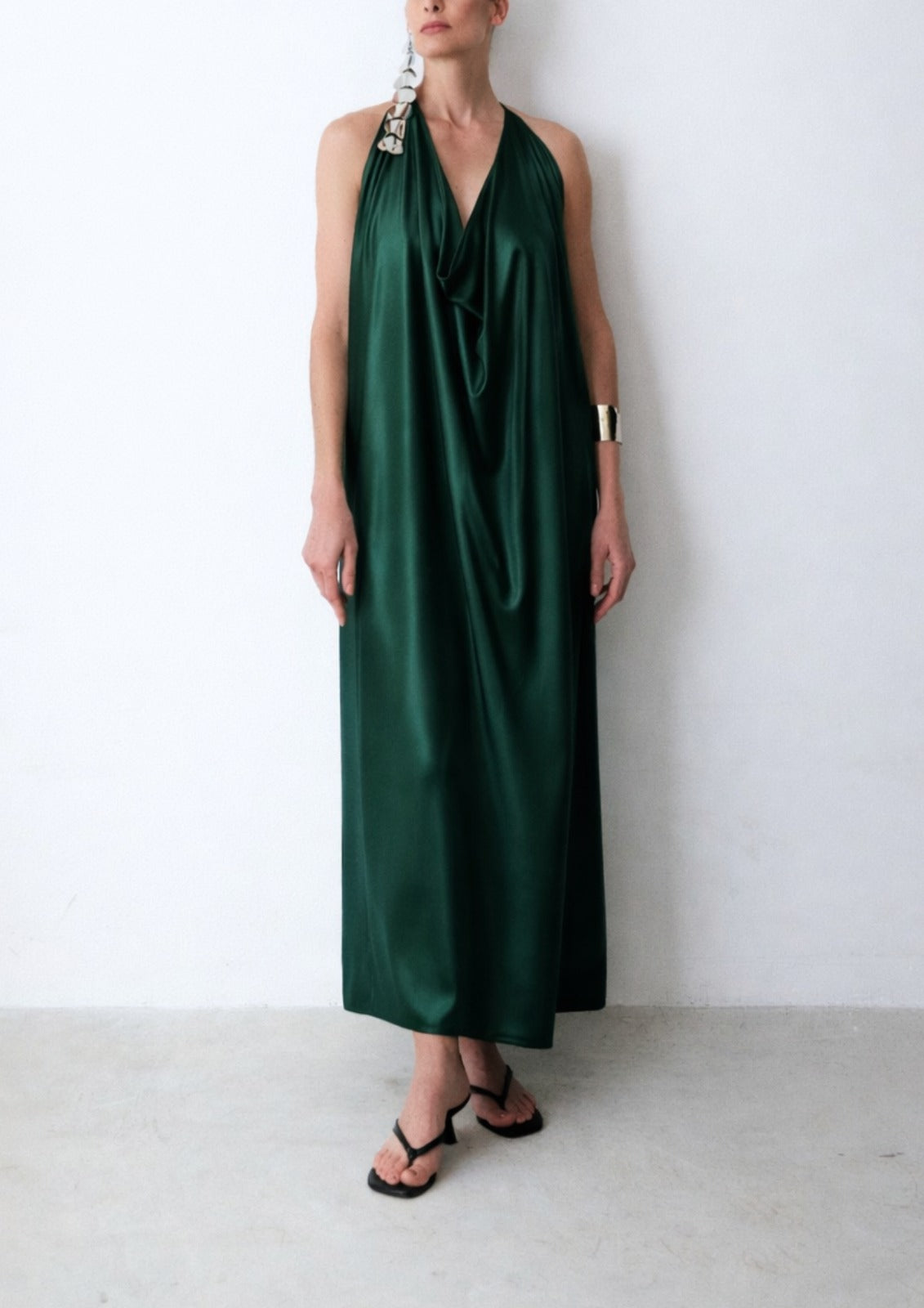 vestido alga verde
