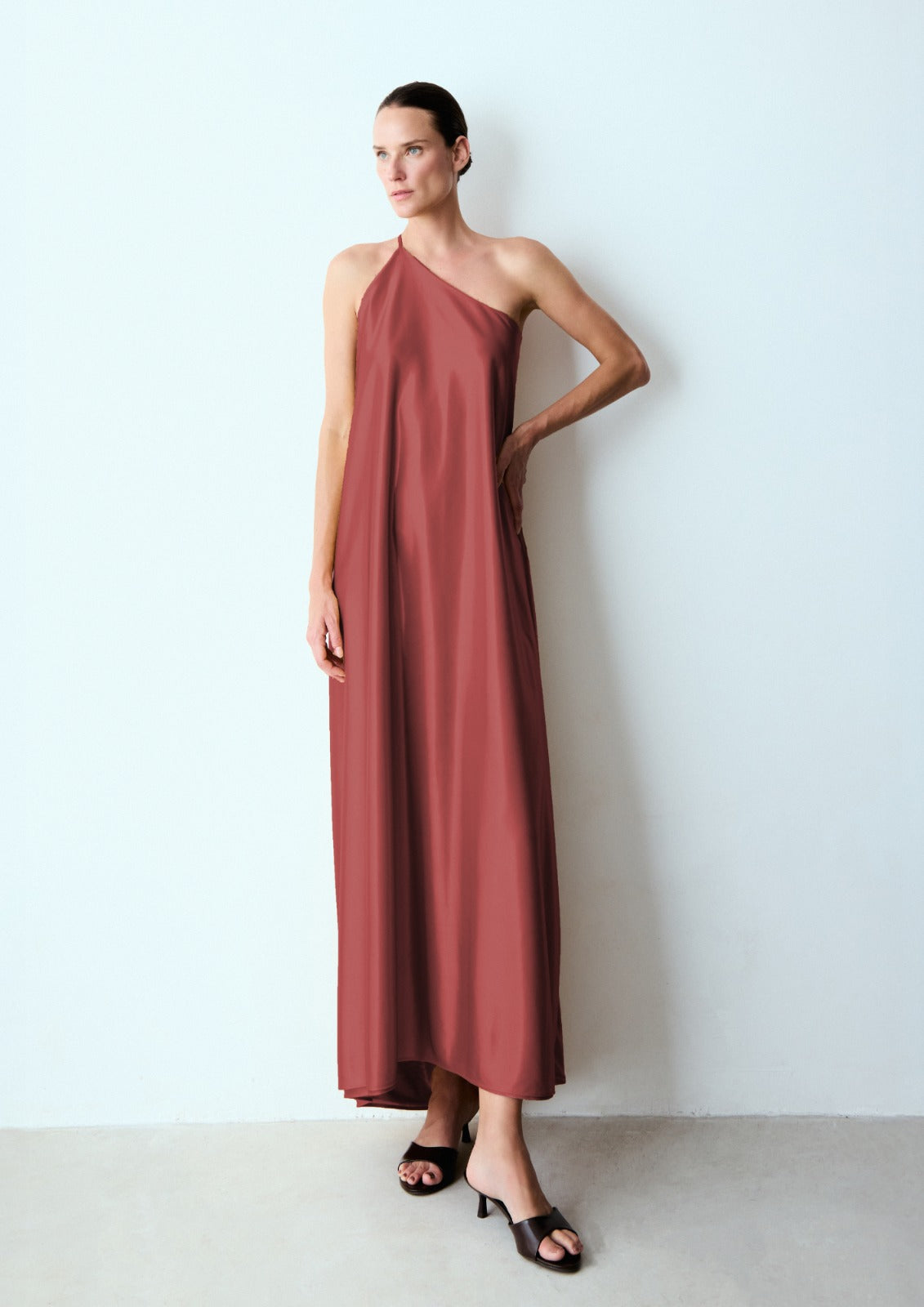 vestido alga terracota