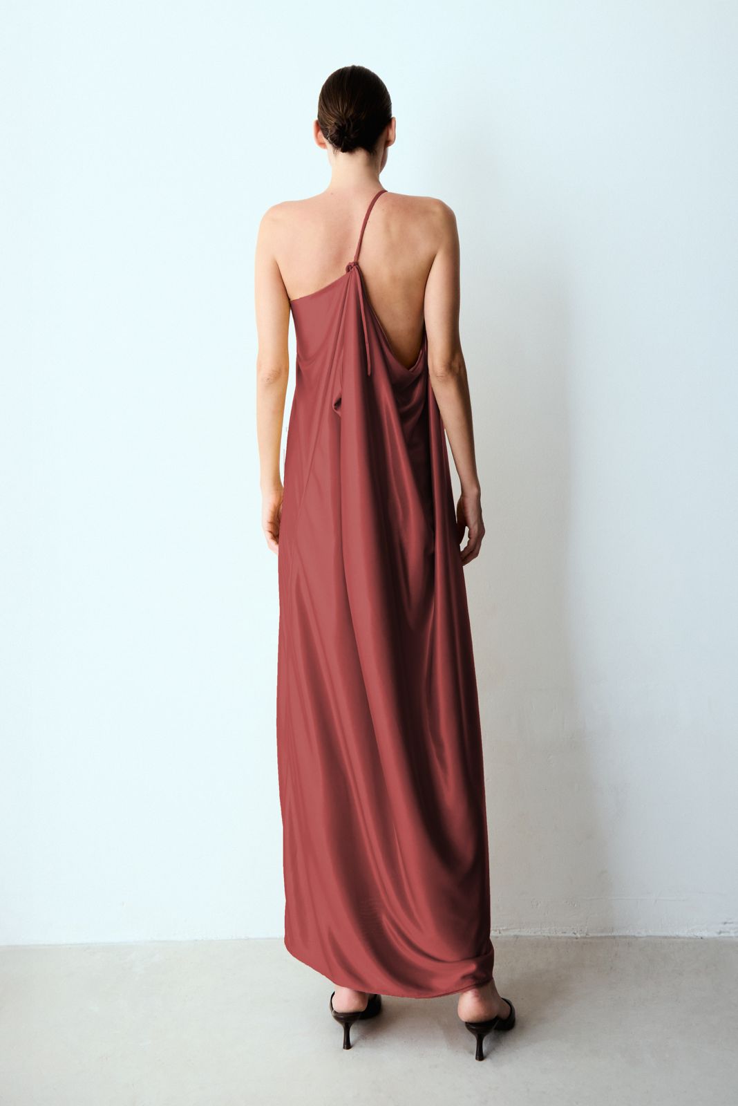 vestido alga terracota