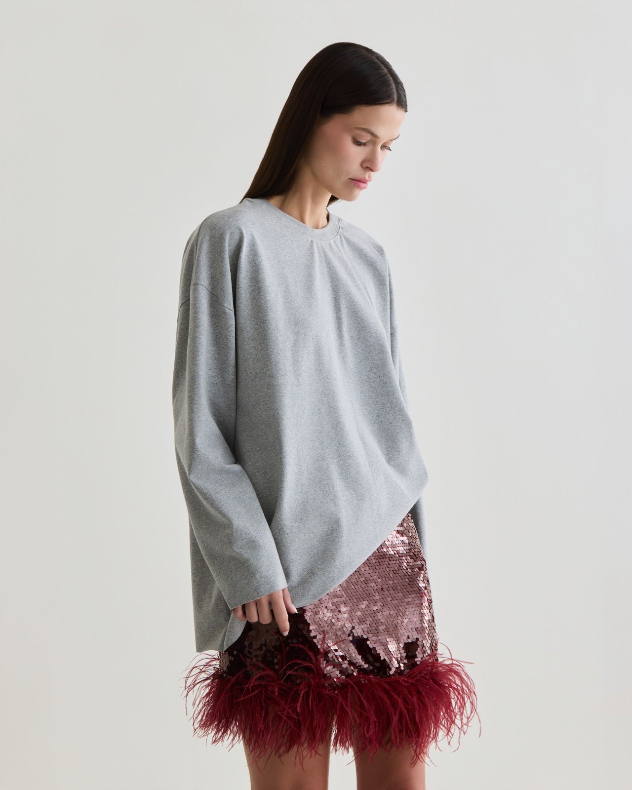 blusa manga longa a fio