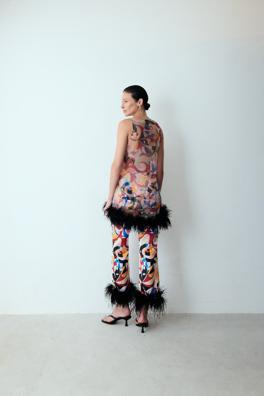 vestido mini psicodélica