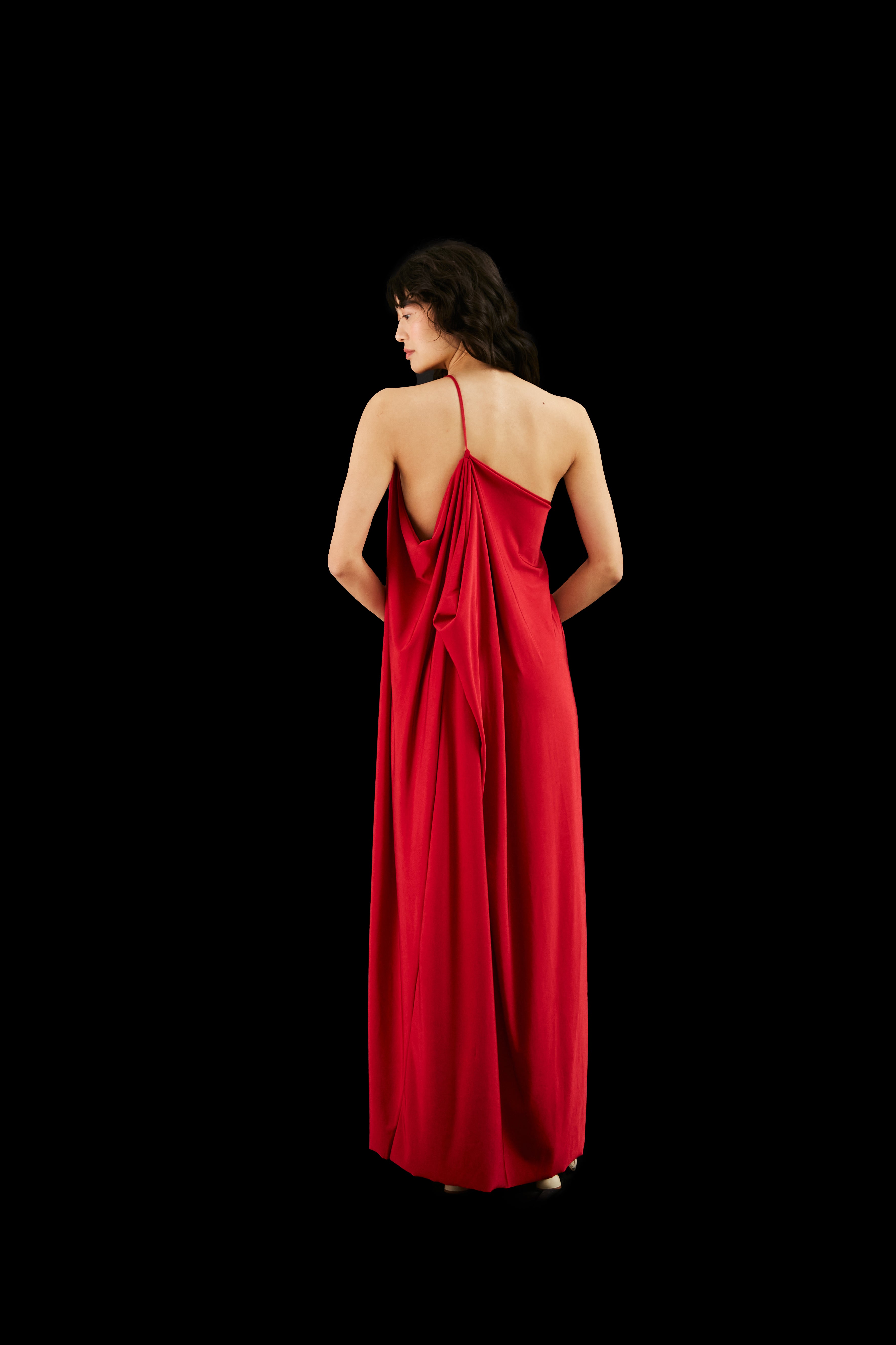 vestido alga vermelho
