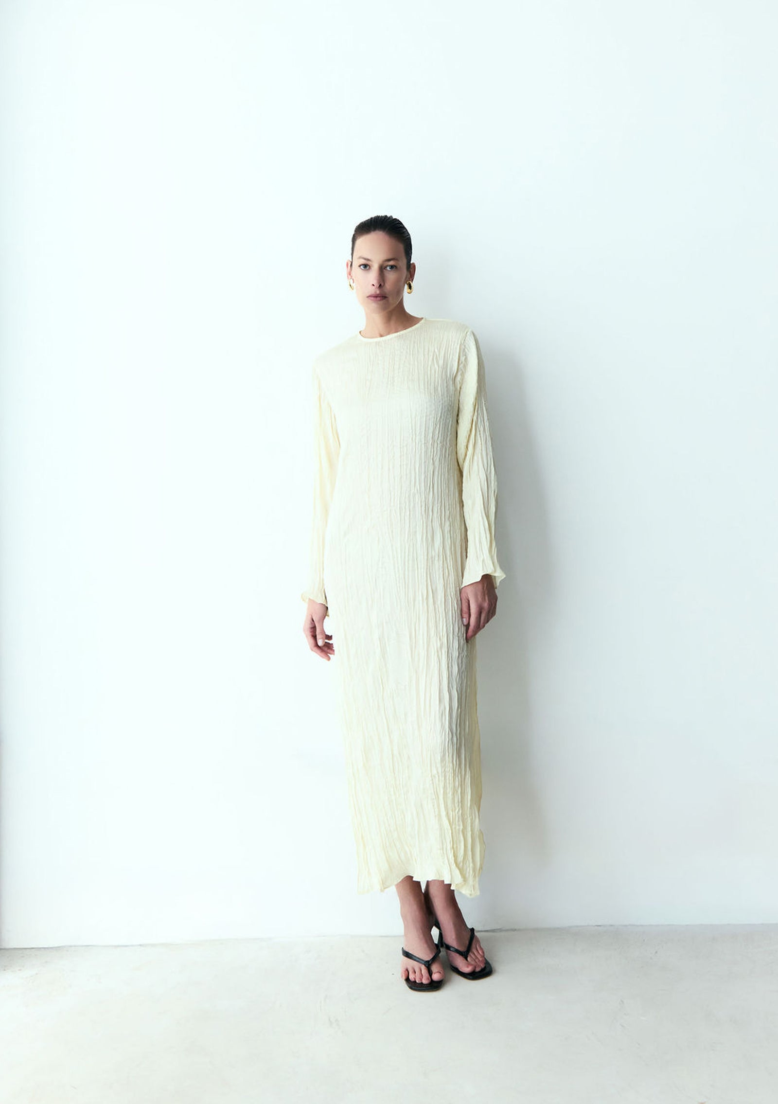 vestido pincel creme