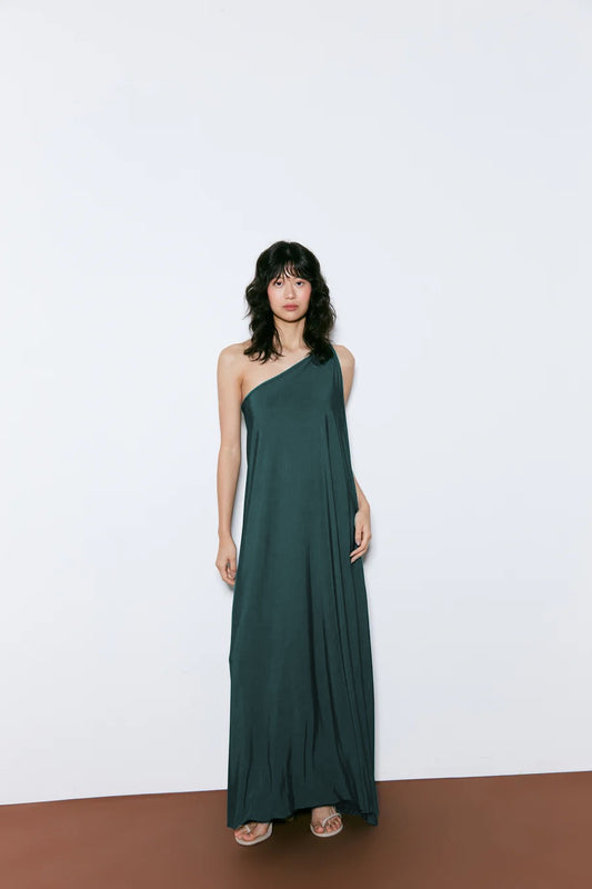 vestido alga verde