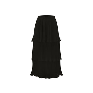 black pleated layer skirt